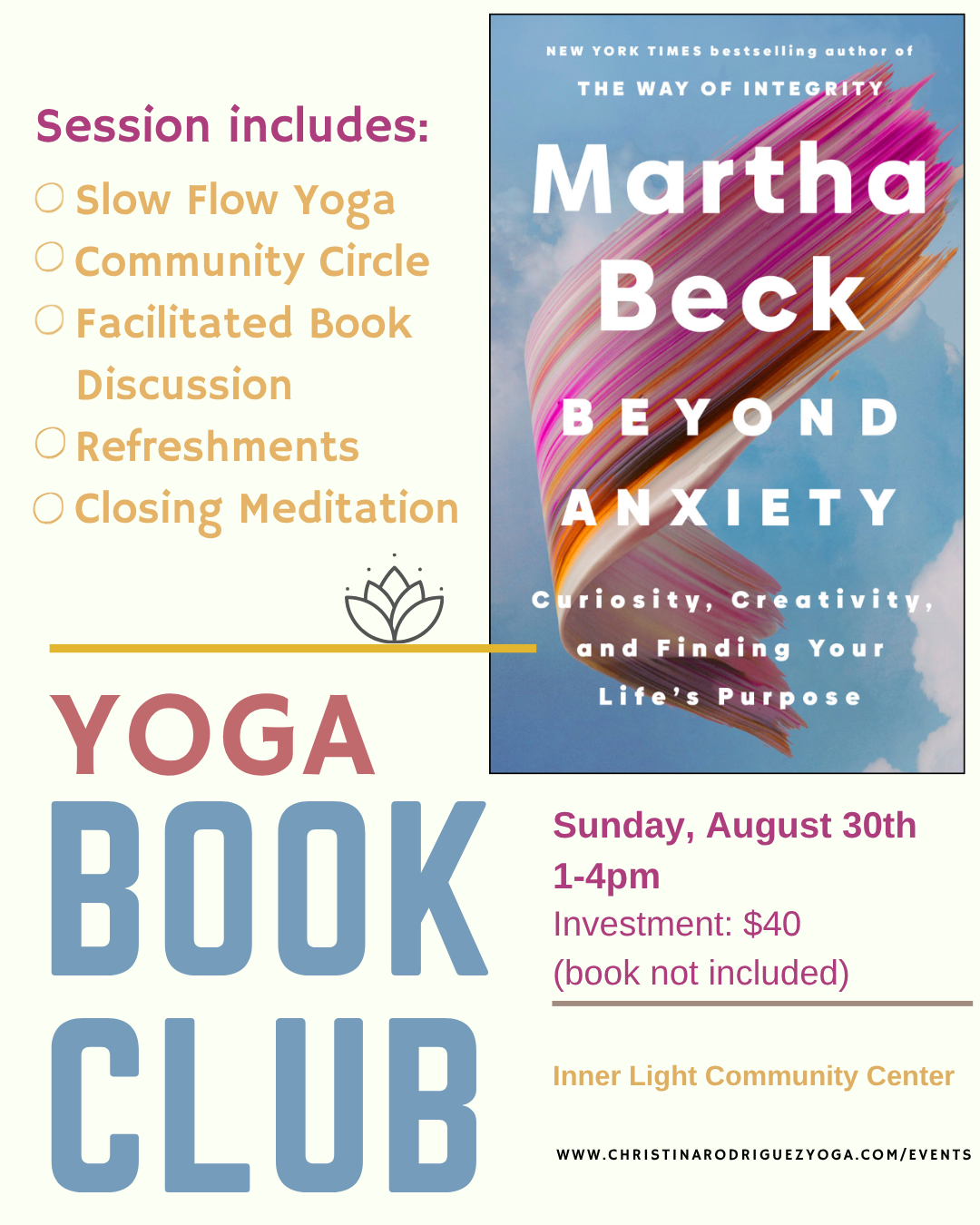Yoga Book Club: Beyond Anxiety