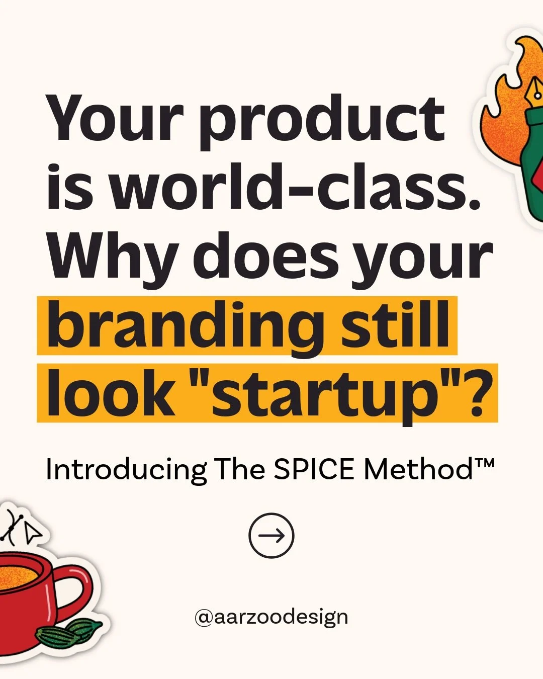 The &ldquo;brand gap&rdquo; is real, and it costs founders sales every single day.

Most branding fails when design is done before strategy. That&rsquo;s why I developed The SPICE Method&trade;️, a strategy and research-first approach to ensure your 