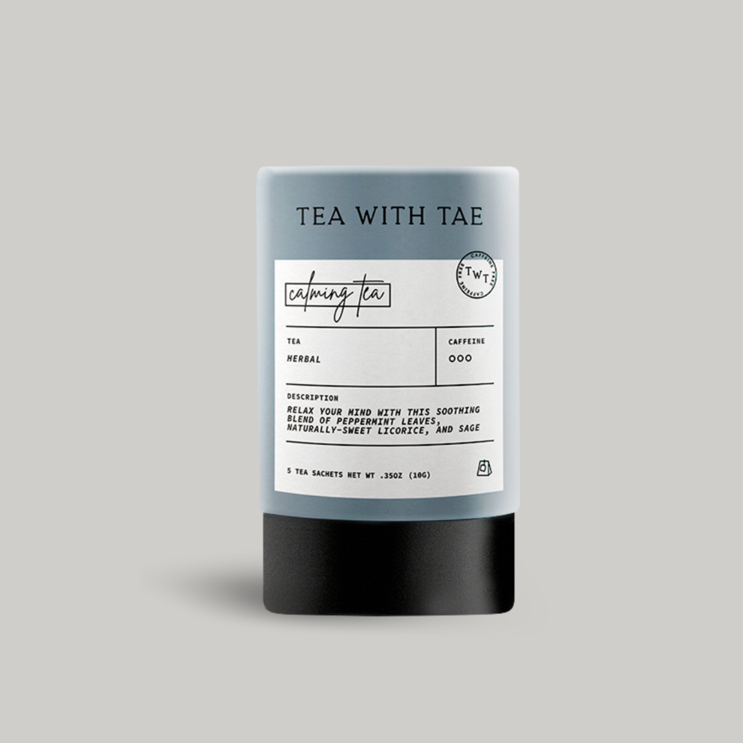 our calming tea blend, featuring soothing peppermint leaves, naturally sweet licorice, and fragrant sage.