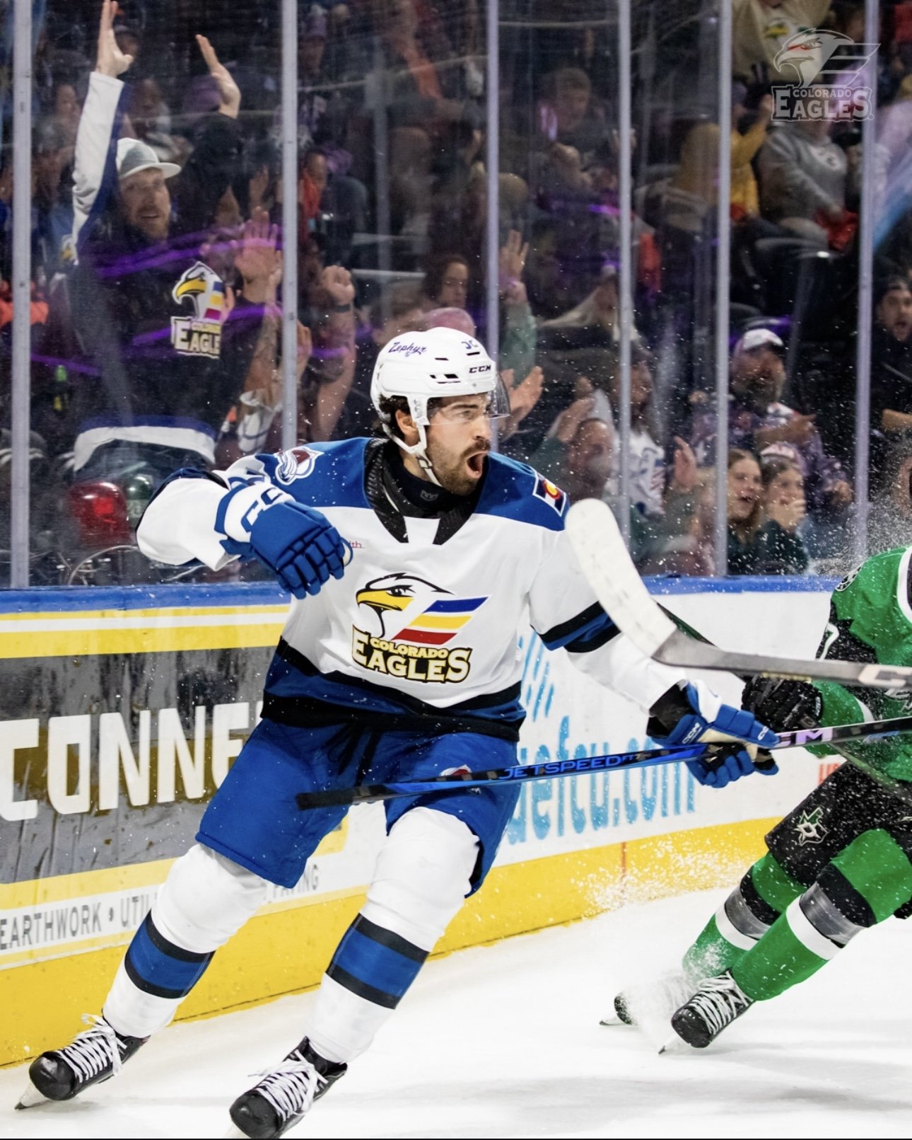 Eagles forward Chase Bradley ended his eighth professional game with his first two goals