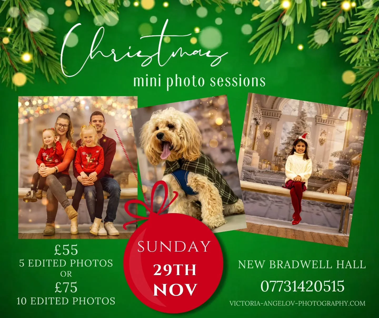 CHRISTMAS MINI PHOTOSHOOTS ARE BACK AT NEW BRADWELL! 🎁

I'm delighted to announce that my Christmas Mini Photoshoots are BACK at New Bradwell Community Centre! 🎅🎄

I'm opening just 9 exclusive appointments, so don't miss the chance to capture some