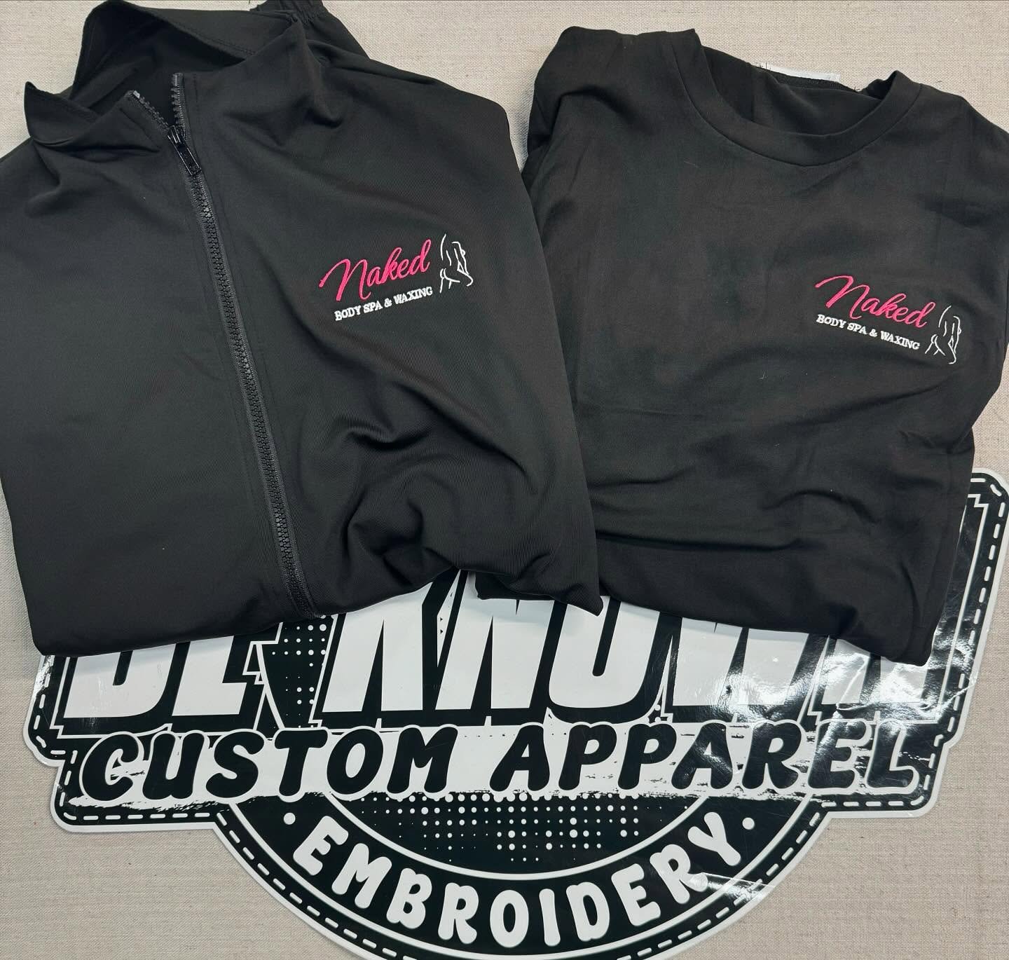 Tees and full zips for Naked Body Spa and Waxing!