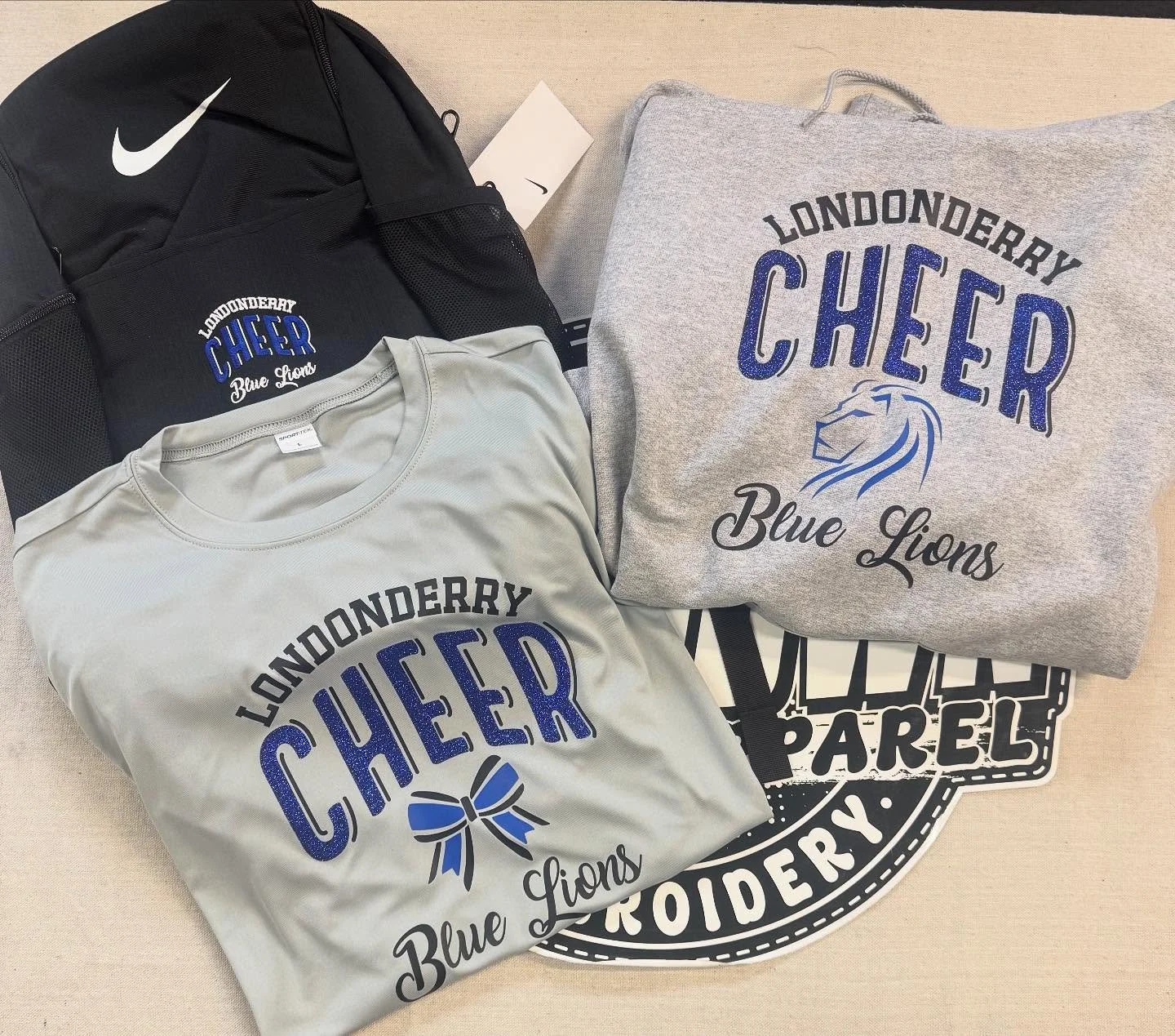 Tees, hoodies and backpacks for Londonderry Cheer 📣
