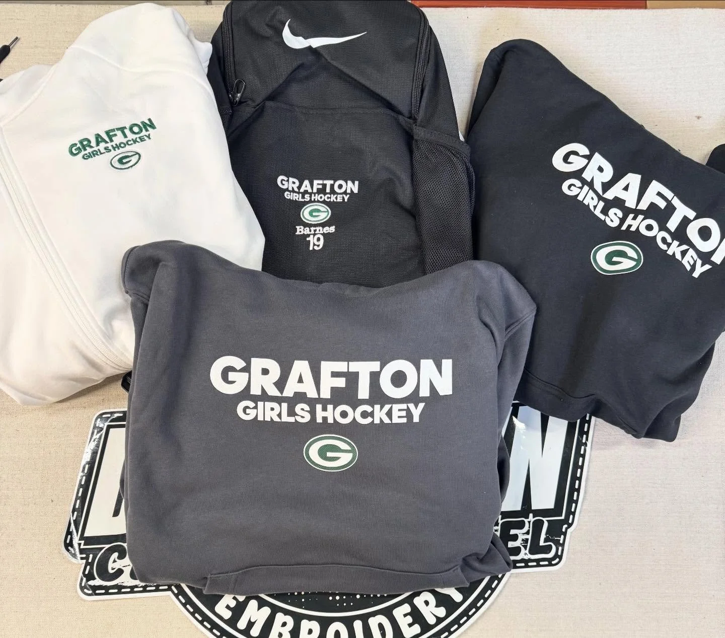 Team store heading out for @graftongirlshockey 🏒