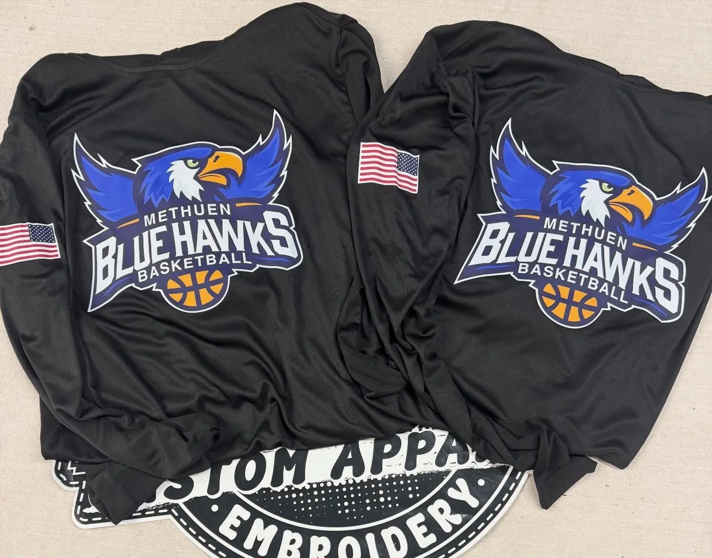 Shooting shirts for the Methuen Bluehawks 🏀