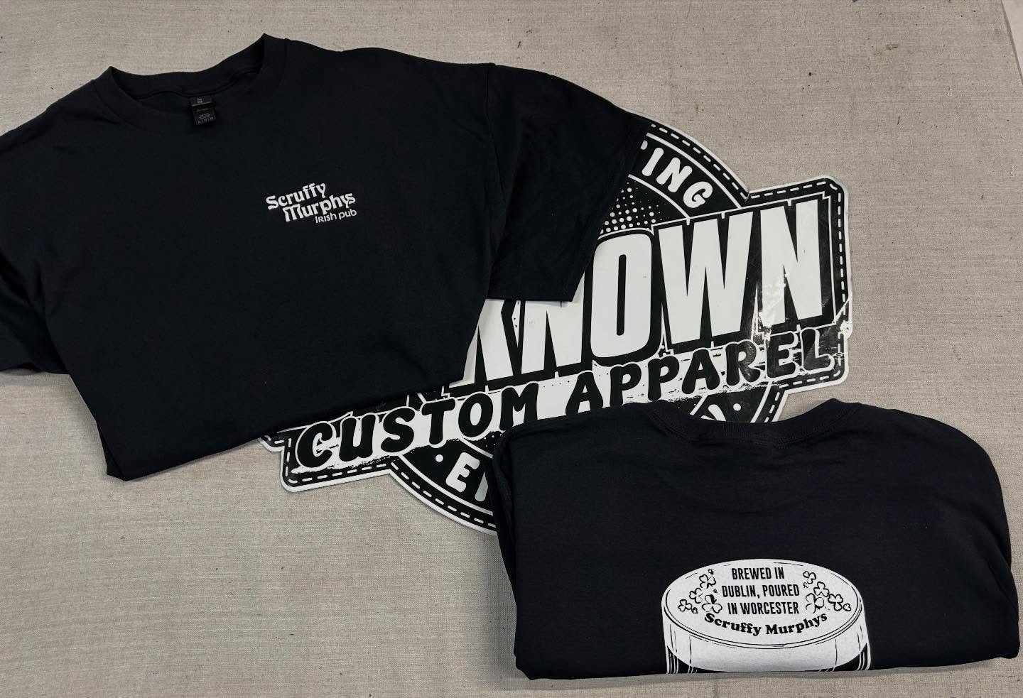 Tees for the staff at @scruffymurphystatnuck ☘️