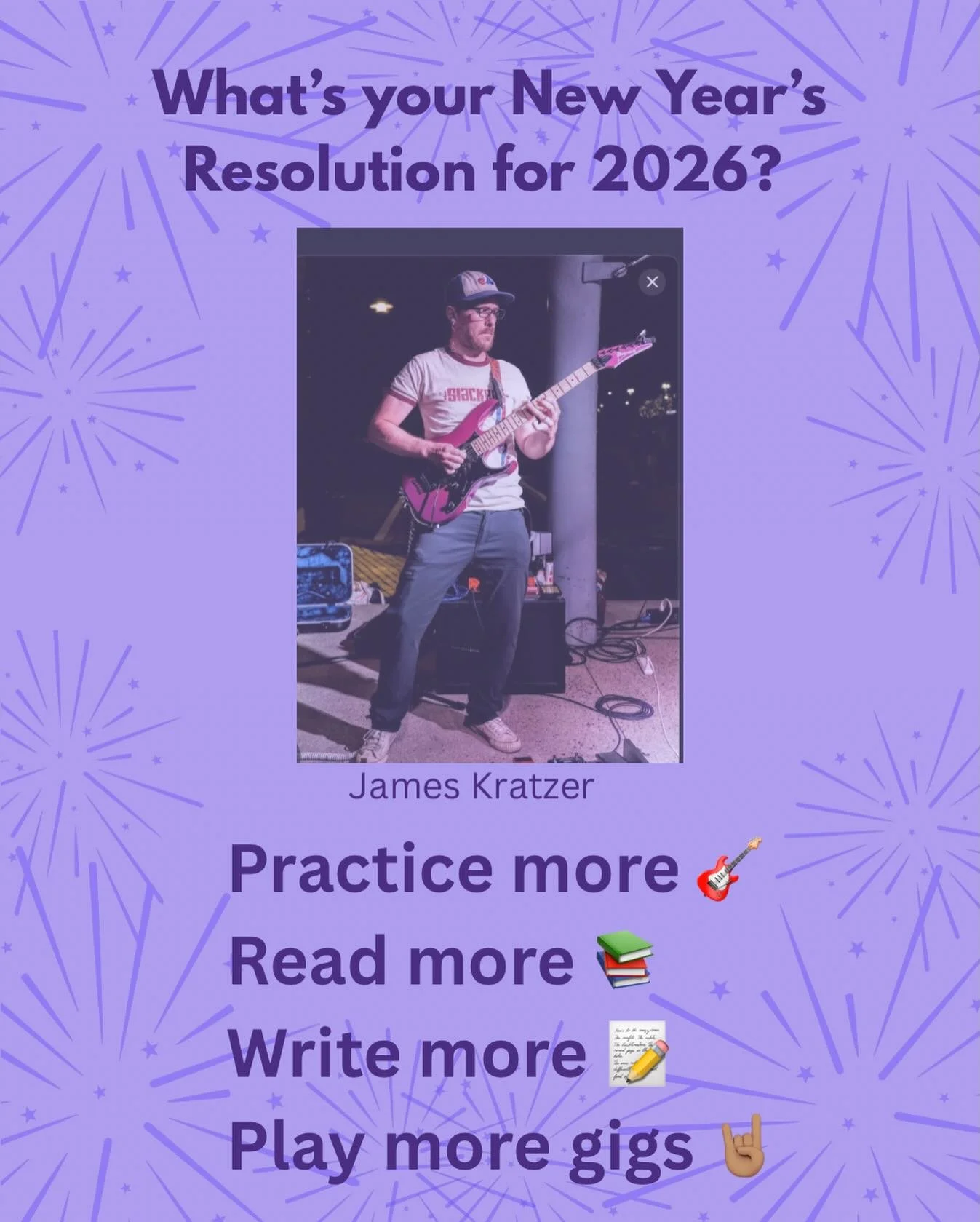 New year. New goals. Same chaos.🤘🏽🎶

We&rsquo;re sharing each band member&rsquo;s New Year&rsquo;s resolution&hellip;. one post at a time.
First up&hellip; James 🎸👀🎶

What&rsquo;s your resolution this year?

#onthecusp #onthecuspband #livemusic