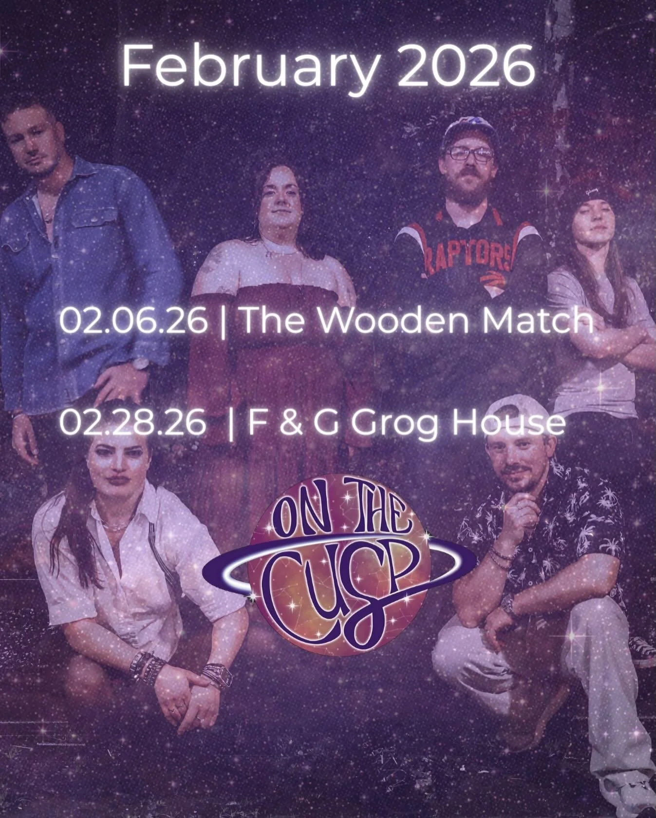 On the cusp of a really good February ✨🎶
Come party with us 💃🏻🕺🏽

📍 2/6 &ndash; The Wooden Match
📍 2/28 &ndash; F &amp; G Grog House

Bethlehem, PA

#lehighvalley #livemusic #onthecusp #onthecuspband