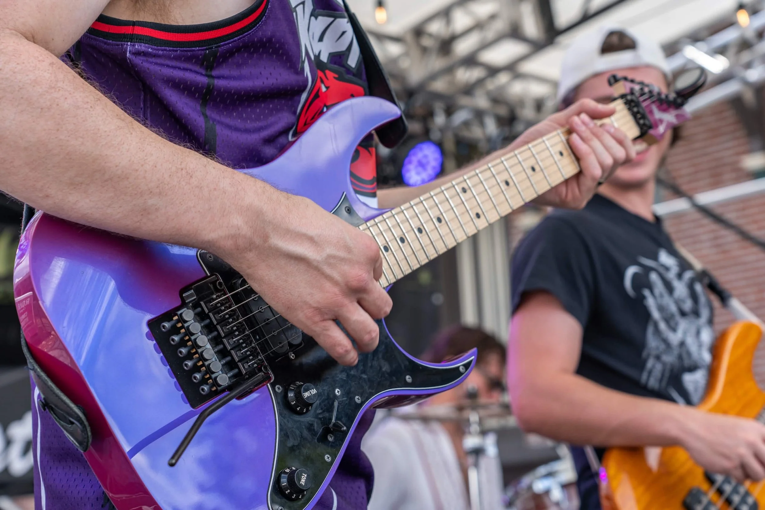 Purple Ibanez vibes 💜🔥😍

#onthecuspband #purpleguitar #lehighvalley #livemusic #bandlife