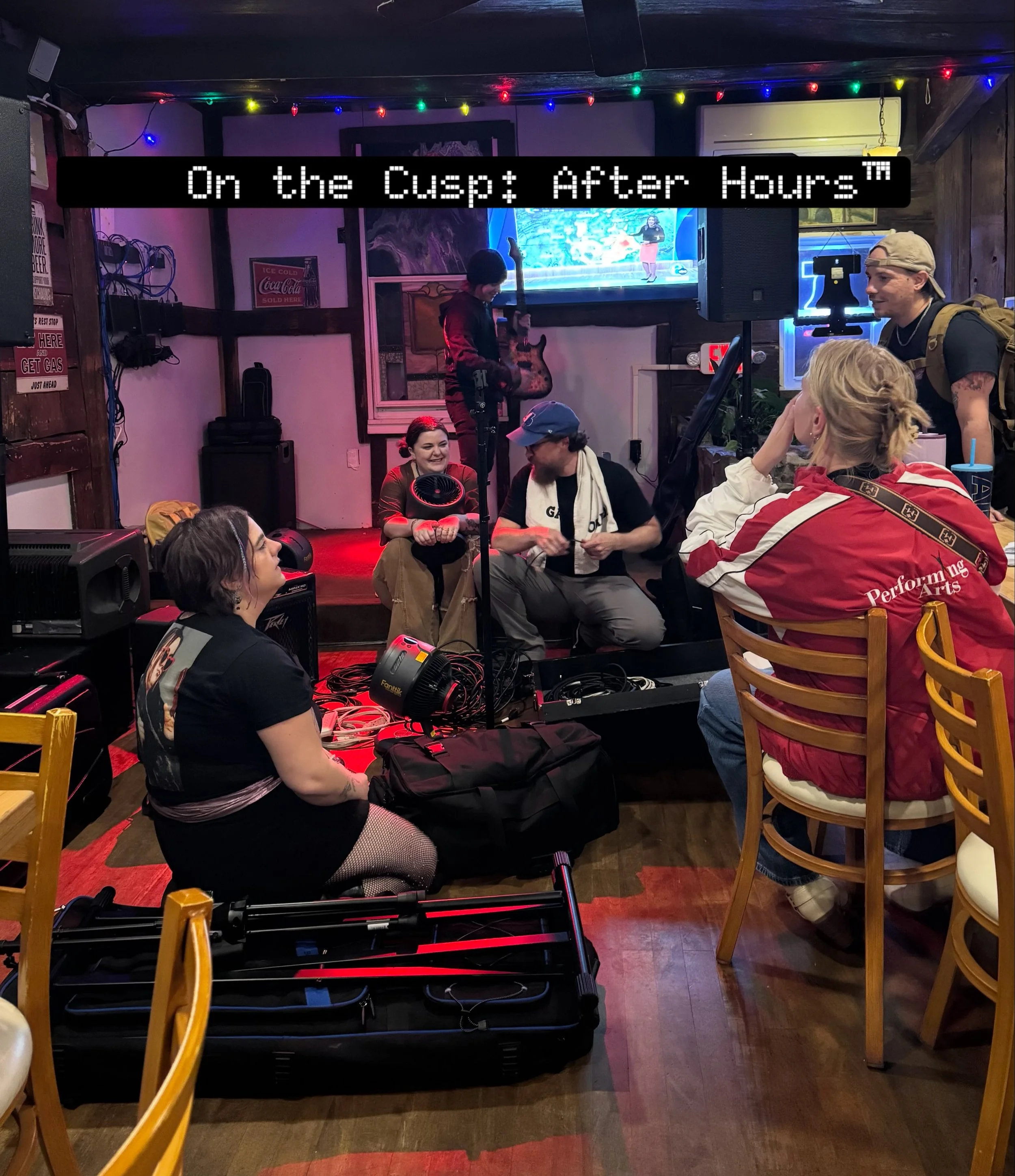 POV: the gig ended 20 minutes ago but the debrief has only just begun 😂

What&rsquo;s worse: loading in or loading out? 

#onthecuspband #livemusic