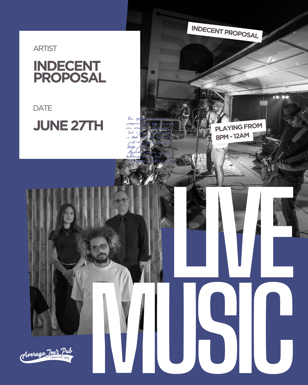 Live Music w/ Indecent Proposal