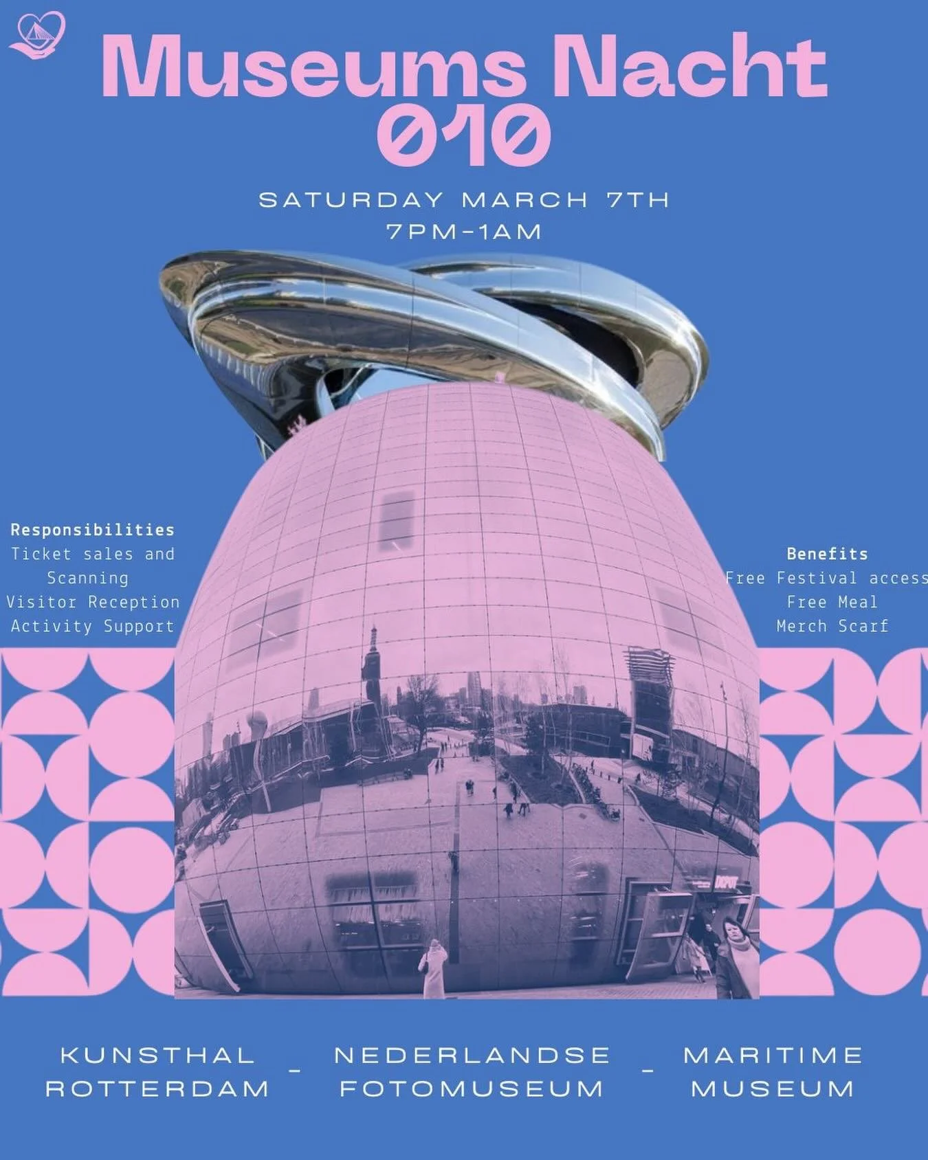 Finally, it is back! The event of the year: Museumnacht Rotterdam🏛️🏛️

Volunteer at the museum facilities, helping the organisation by scanning tickets, welcoming guests and assisting with activities!

Date: March 7th, 19.00 onwards 

You&rsquo;re 