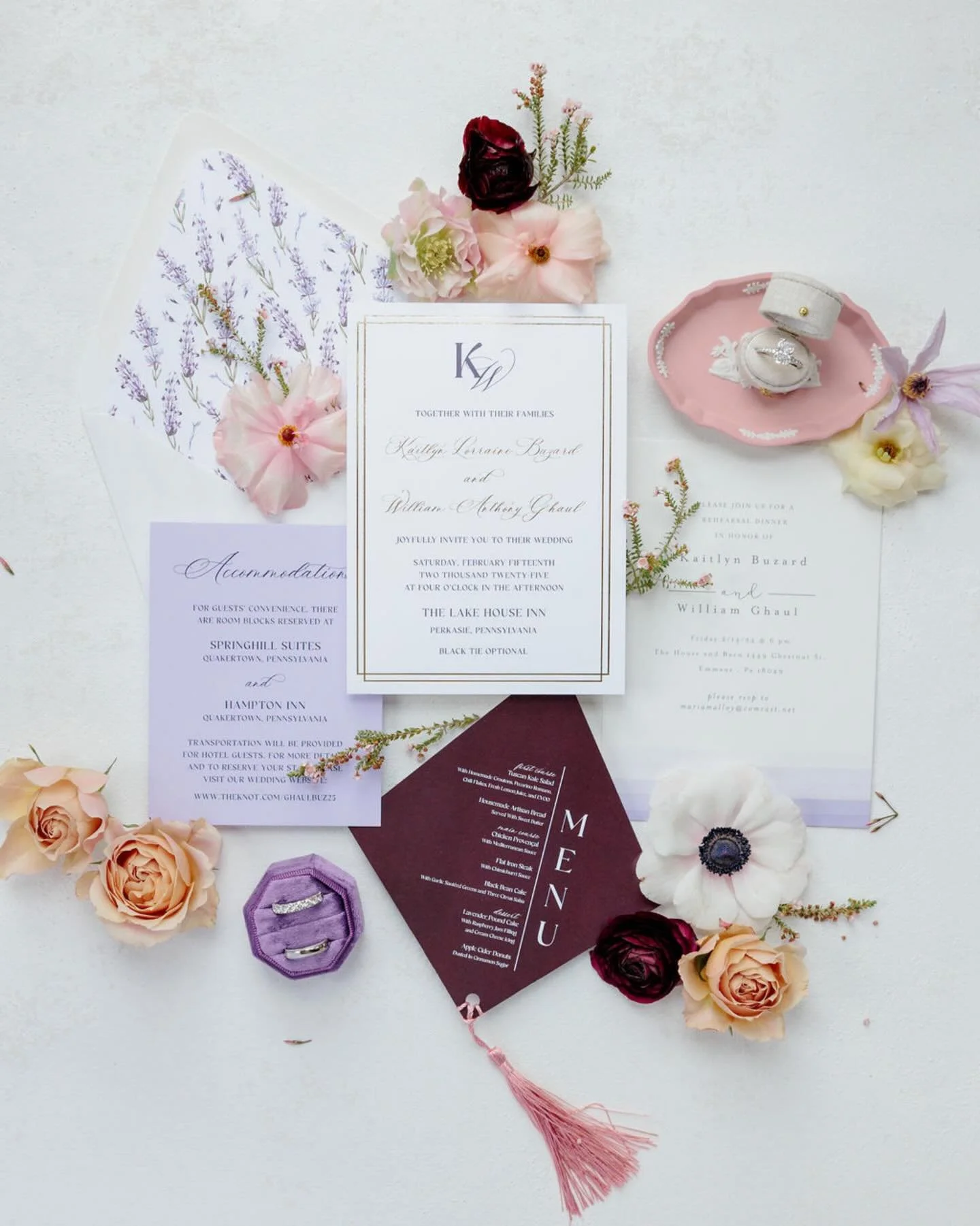 Purple was our muse for Kaitlyn and Billy&rsquo;s winter celebration &mdash; balanced with soft neutrals that brought a quiet refinement to the palette. The result was a chic and timeless affair, where every detail felt as effortless as the day itsel