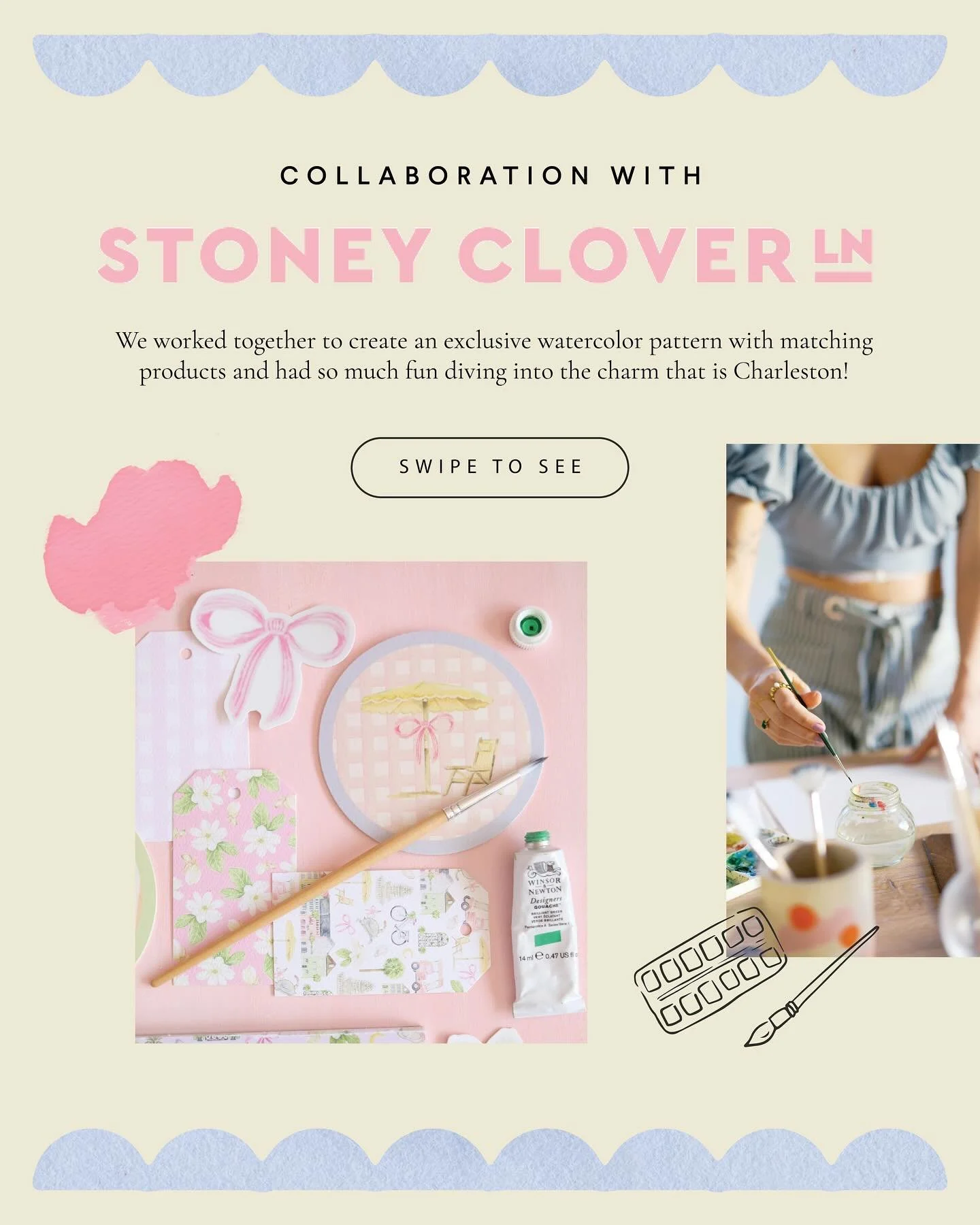 Charleston but make it watercolor! 

SO excited to share with you this secret project I&rsquo;ve been working on since the spring. Stoney clover contacted me to create an exclusive watercolor print featuring iconic Charleston places and things for th