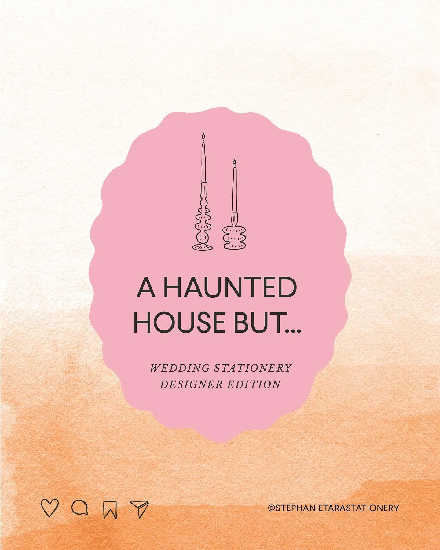 A haunted house but&hellip;

Said *mostly* in jest because I love my job but every industry has its horrors! We persist nonetheless. 

#ahauntedhousebut #stationerydesigner #weddingstationerydesign