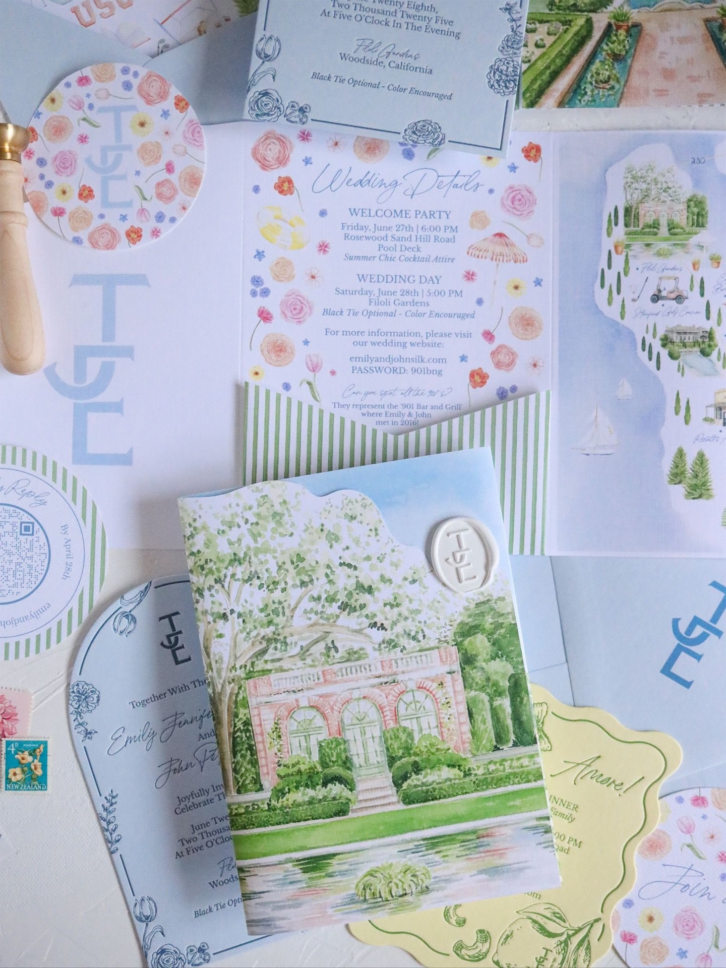 Hand-painted uniquely for you!

Do you want your wedding invitations to tell YOUR story? Fully custom stationery is for you. 

From original hand-painted artwork and letterpress designs to gold-foil printing and hand-lettered calligraphy, I&rsquo;ll 