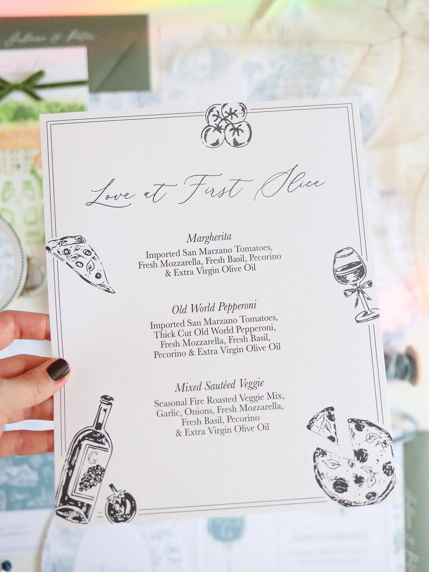 *Sometimes* we do black and white. It just worked for these particular Rehearsal Dinner signs where we wanted a clean aesthetic and save the true color palette for the wedding day! 

#weddingsigns #weddingpizza #rehearsaldinner #cleanaesthetic