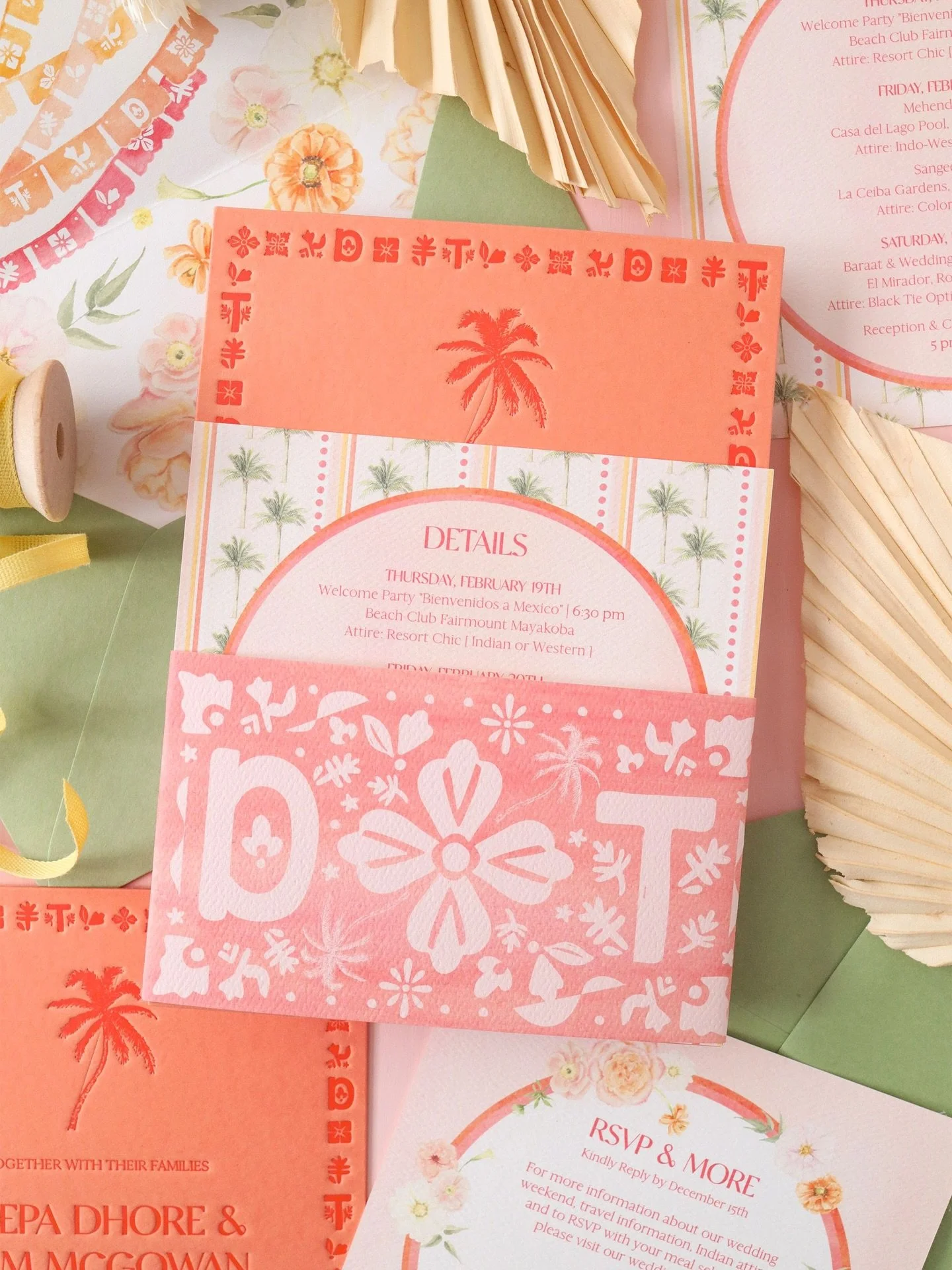 Sunset Mexico Semi-custom Suite 🧡 Warm, inviting, and incredibly chic! 

From one destination wedding to another, this suite perfectly conveys the feeling of dancing the night away in the Mexican heat! The traditional elements of the country&rsquo;s