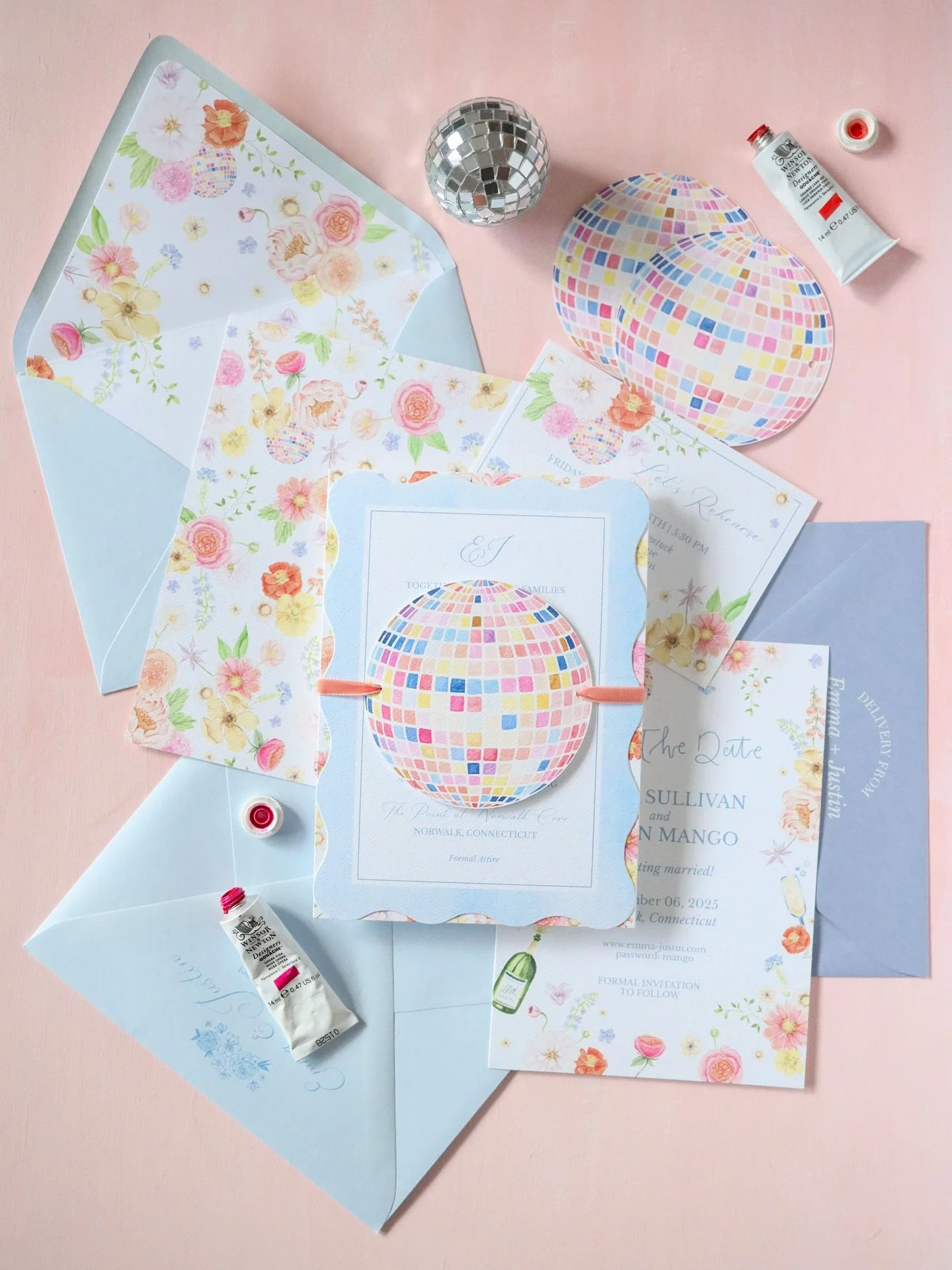 Retro Disco Garden Reimagined 🪩

What makes our semi-custom wedding stationery different from the popular plug and play websites?

At Stephanie Tara Stationery &ldquo;semi custom&rdquo; is just a term for starting with a base suite that has already 