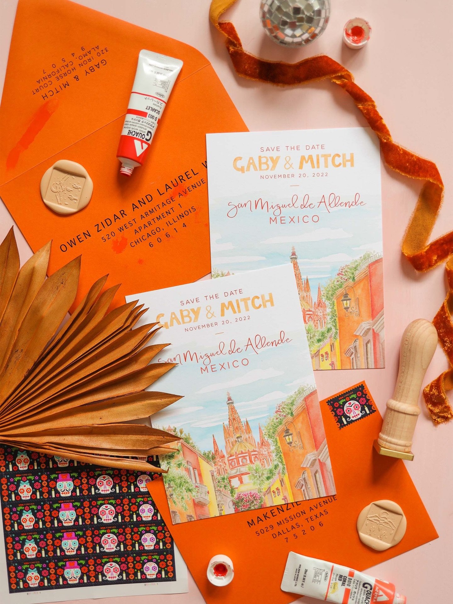 Save the Date with watercolor scenes of your wedding day!

It&rsquo;s always a treat to open an envelope to find a save the date. Some couples adorn them with photographs, or letterpress printing which is classic and lovely. A very popular style amon