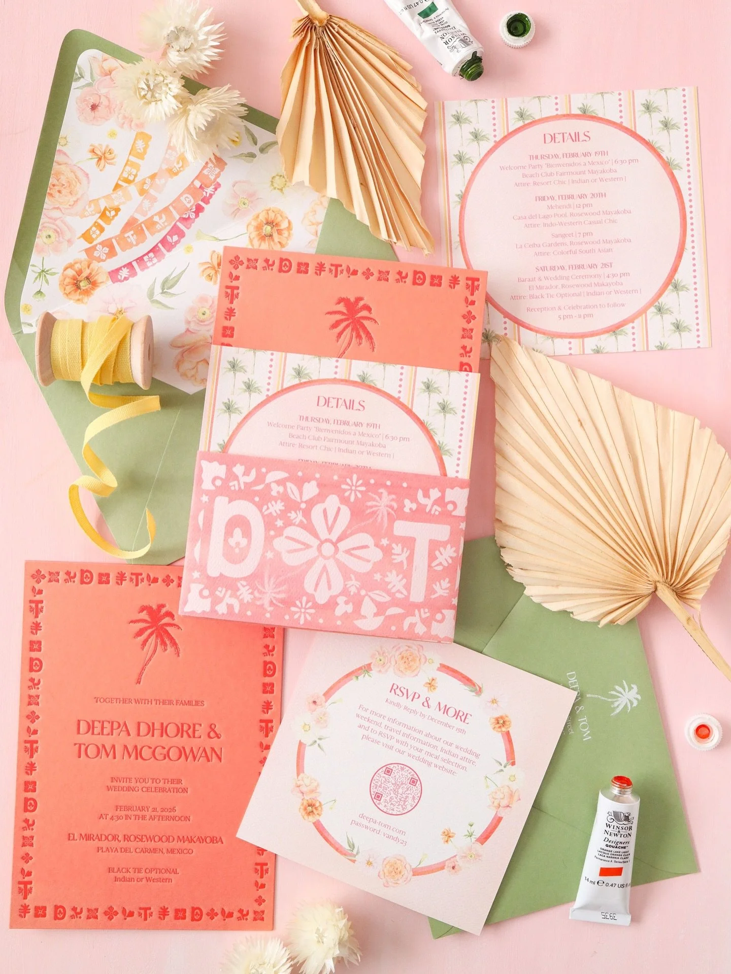 Your stationery artist explains semi-custom wedding stationery: a quick Q&amp;A

Q: What are the benefits of choosing a semi-custom package vs. full custom?

A: A quicker turnaround (about 3&ndash;4 weeks from first proof to mailing day) and highly p