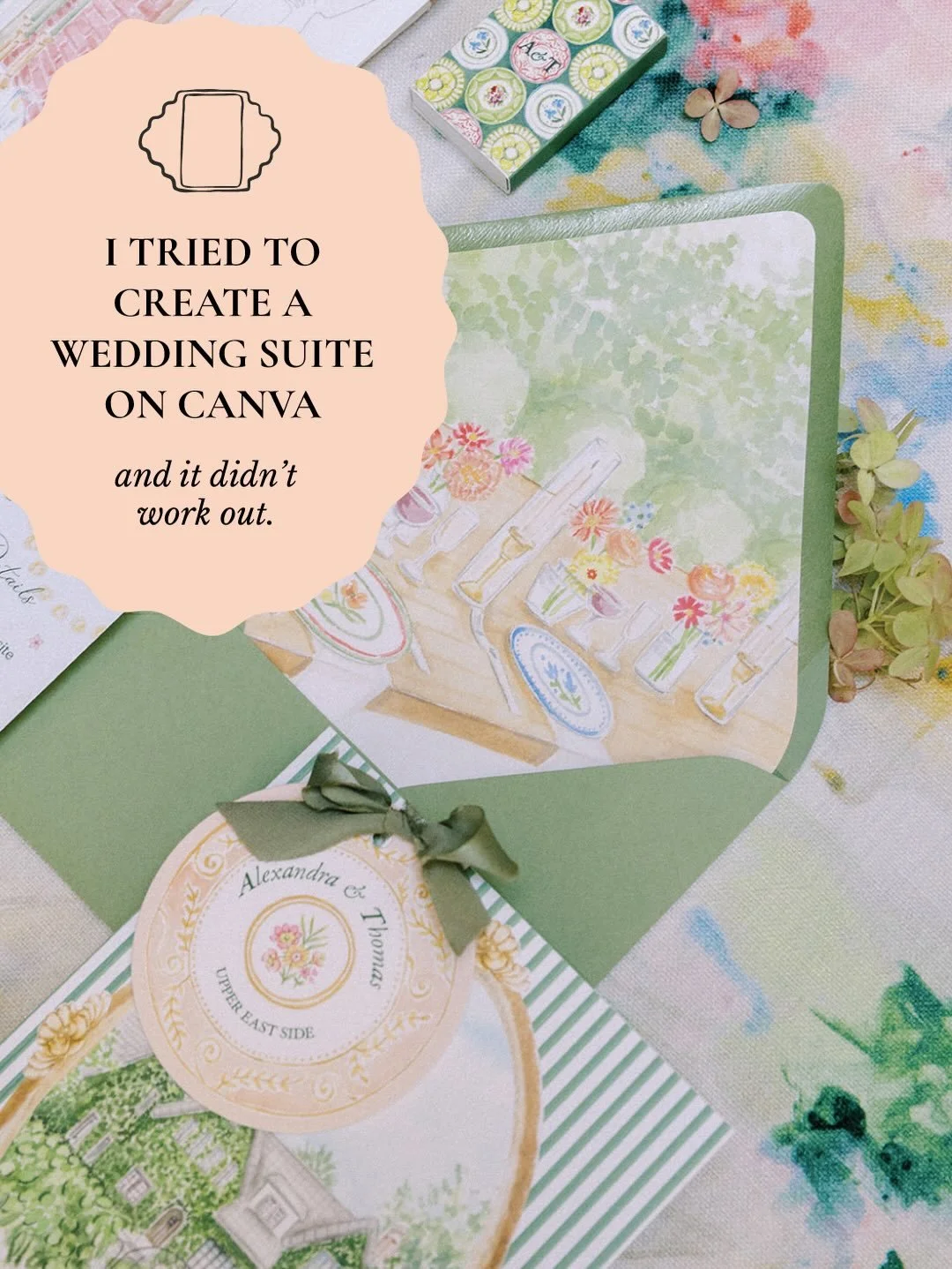 I tried to make a wedding suite on Canva and it didn&rsquo;t work out&hellip;

Every single video on my FYP page right now for the wedding industry is telling you to DIY your invitations on Canva. I tried it. I&rsquo;m an actual designer. Here&rsquo;