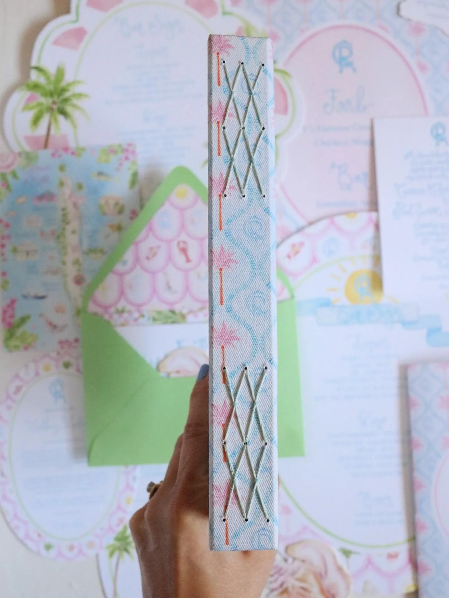 Brides, our brand new, custom fabric wrapped, handmade guest books are the keepsake you have been dreaming of!

We work with our couples on original art and design that captures both their wedding vision and their personalities and weaves the two tog