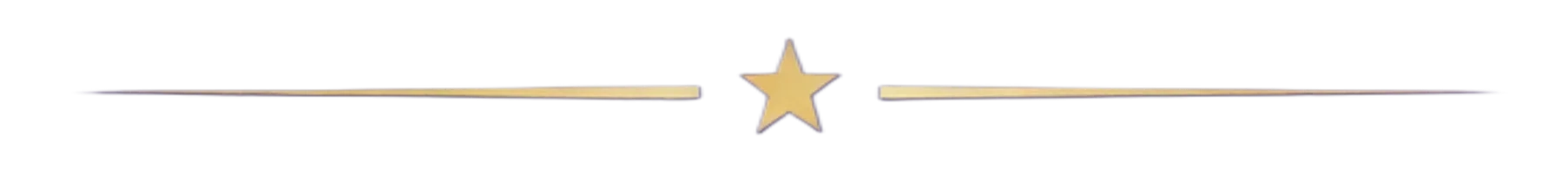 A horizontal decorative line with a central gold star, flanked by symmetrical bars fading from gold to purple.
