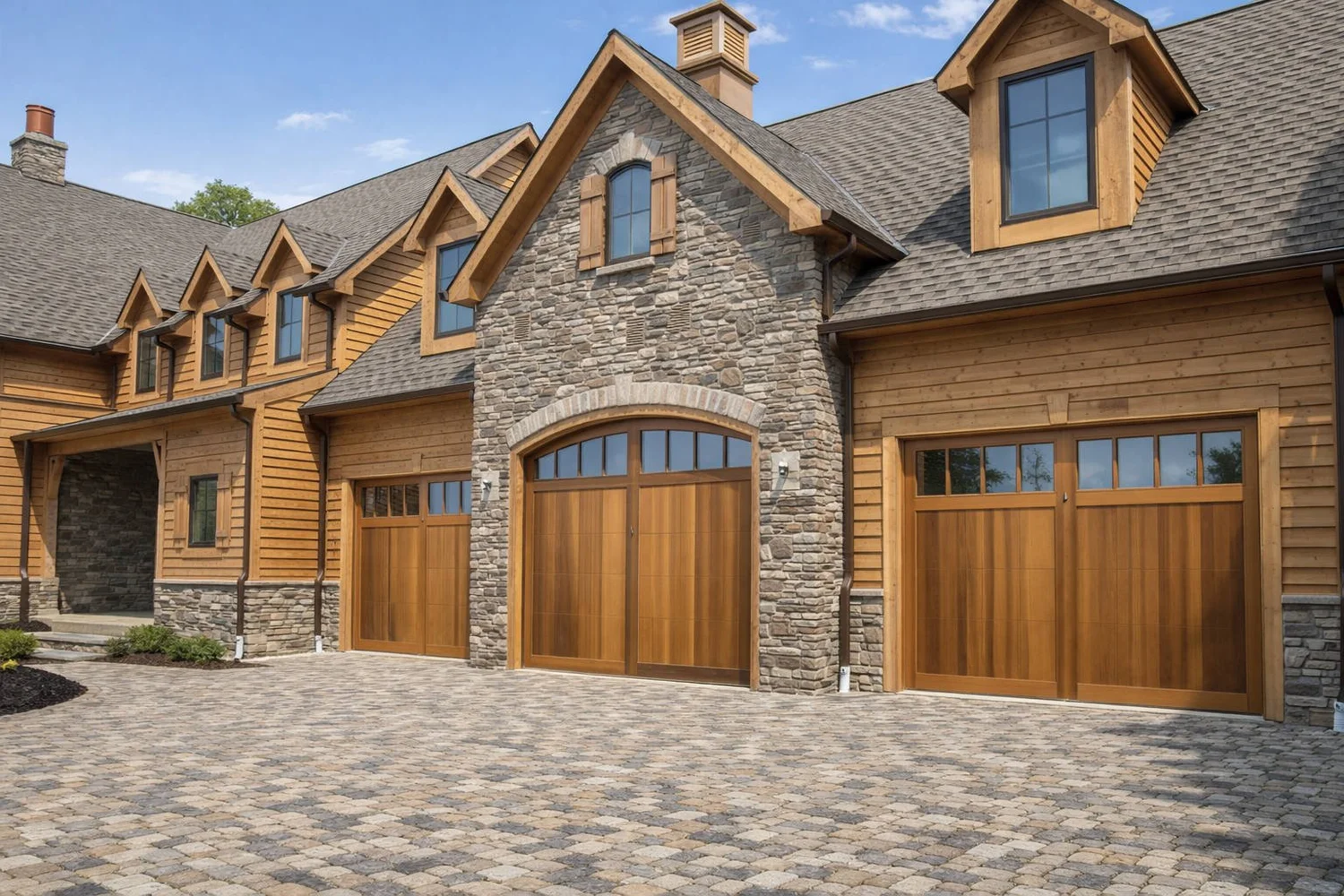 Driveway and garage