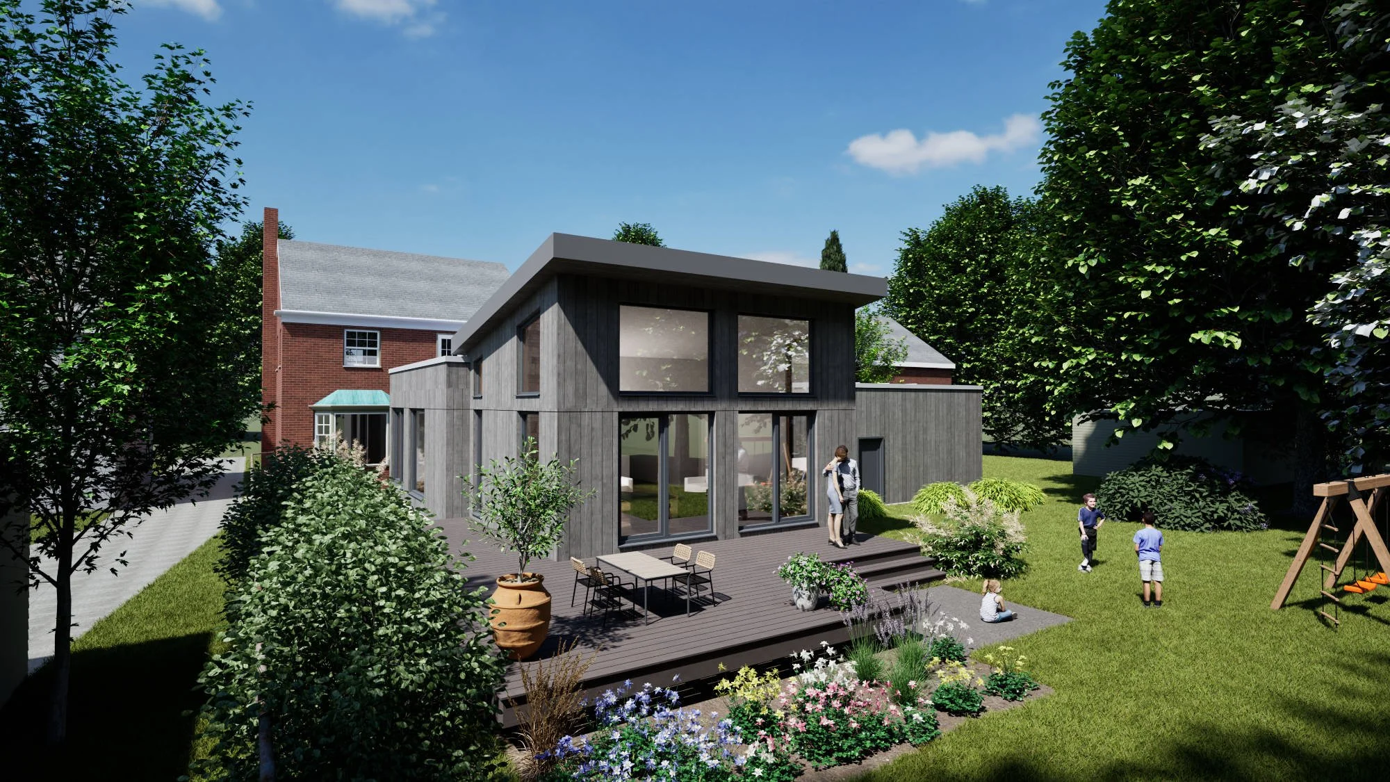 An addition as a family gathering space