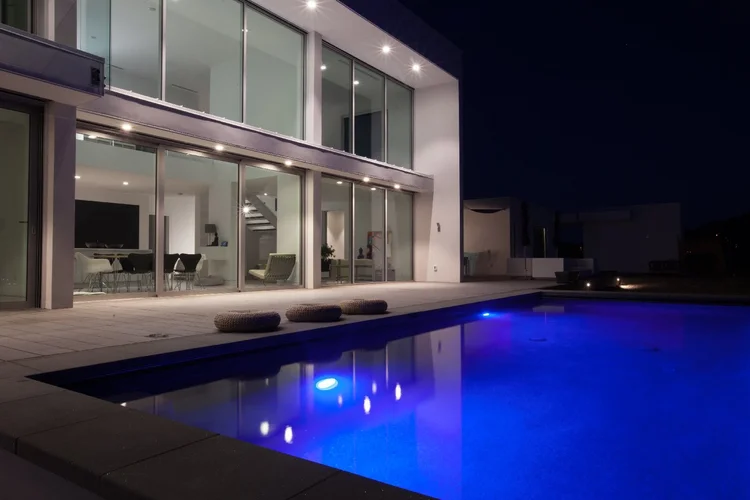 The pool at night