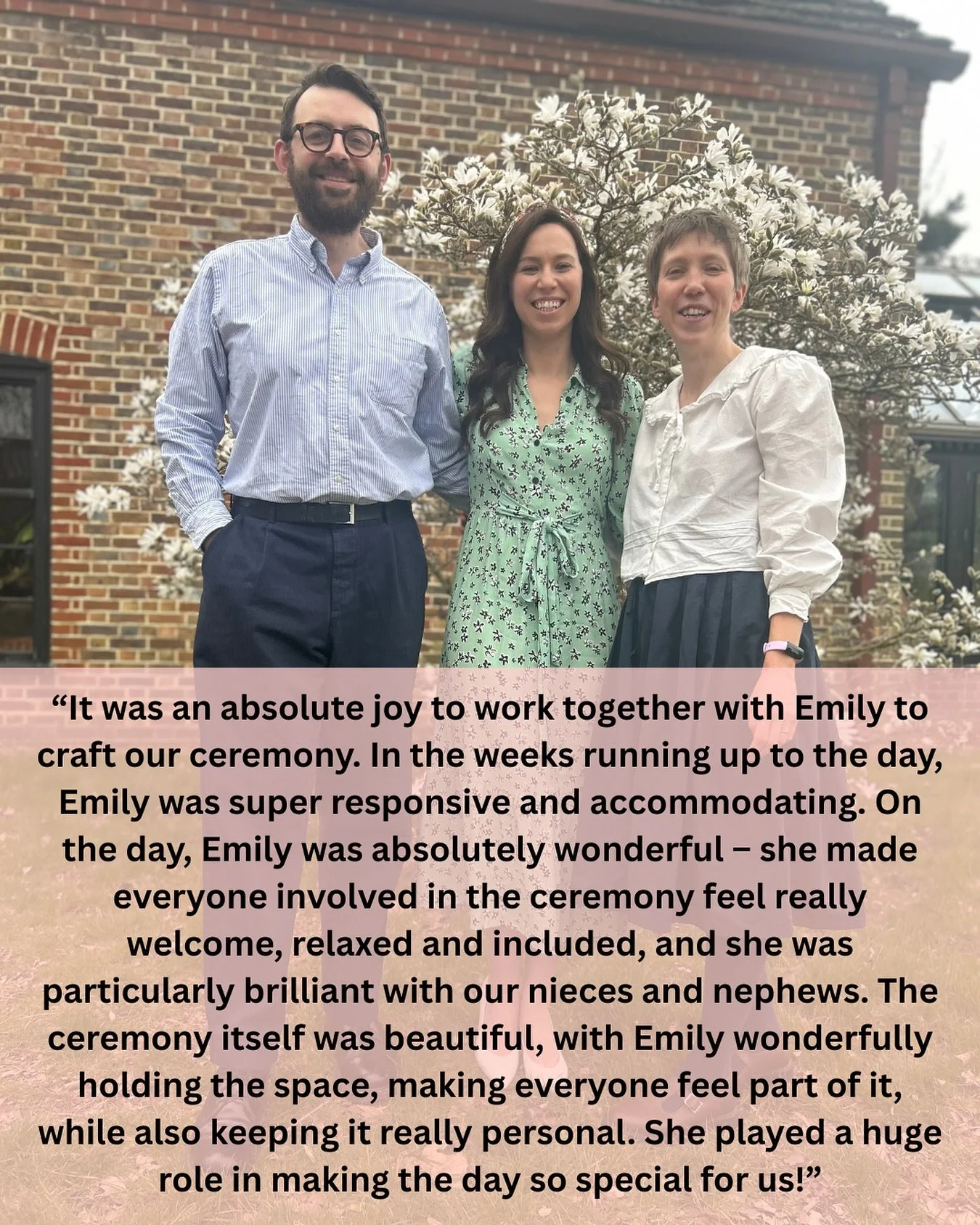 | Surrey Wedding Celebrant | 

💕 REVIEW 💕 

Gorgeous words from gorgeous Grace and David who I worked with to create and deliver a naming ceremony for their daughter, Josie 💕 

👉If you'd like to read more about naming ceremonies or in particular 