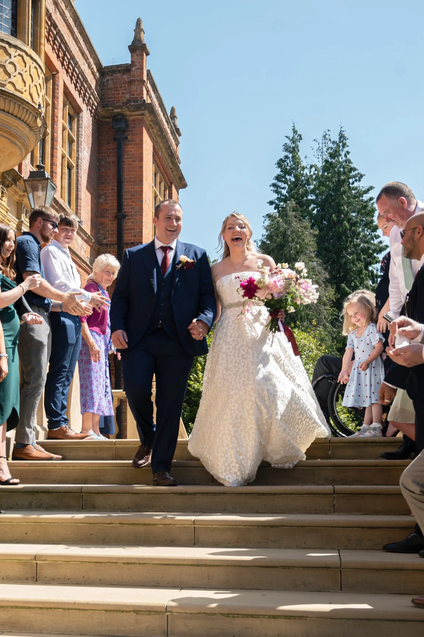 Independent Surrey wedding celebrant leading a relaxed and personalised wedding ceremony at Marden Park Mansion in Surrey. Photo: Emma Hall Photography