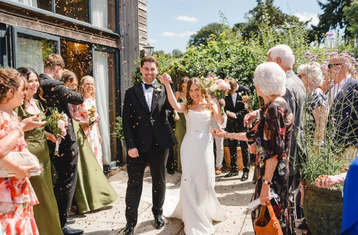 Wedding Celebrant in Surrey creates and delivers romantic wedding ceremony at Kent wedding venue, Chafford Park. 
Photo: Parkershots Photography