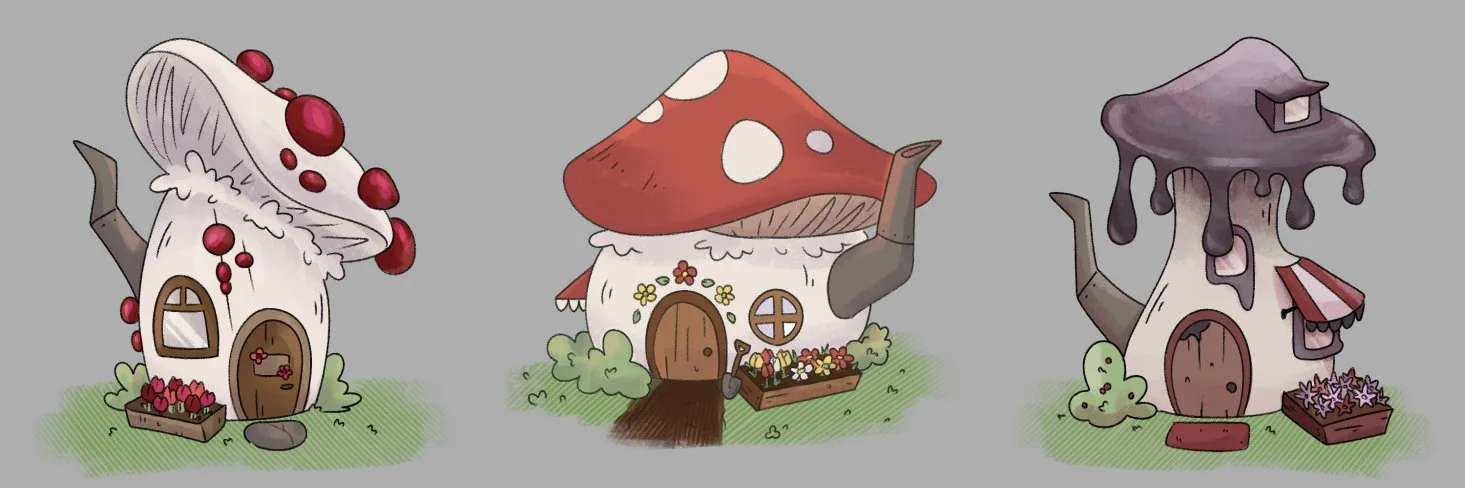 Mushroom Houses Concept Art
