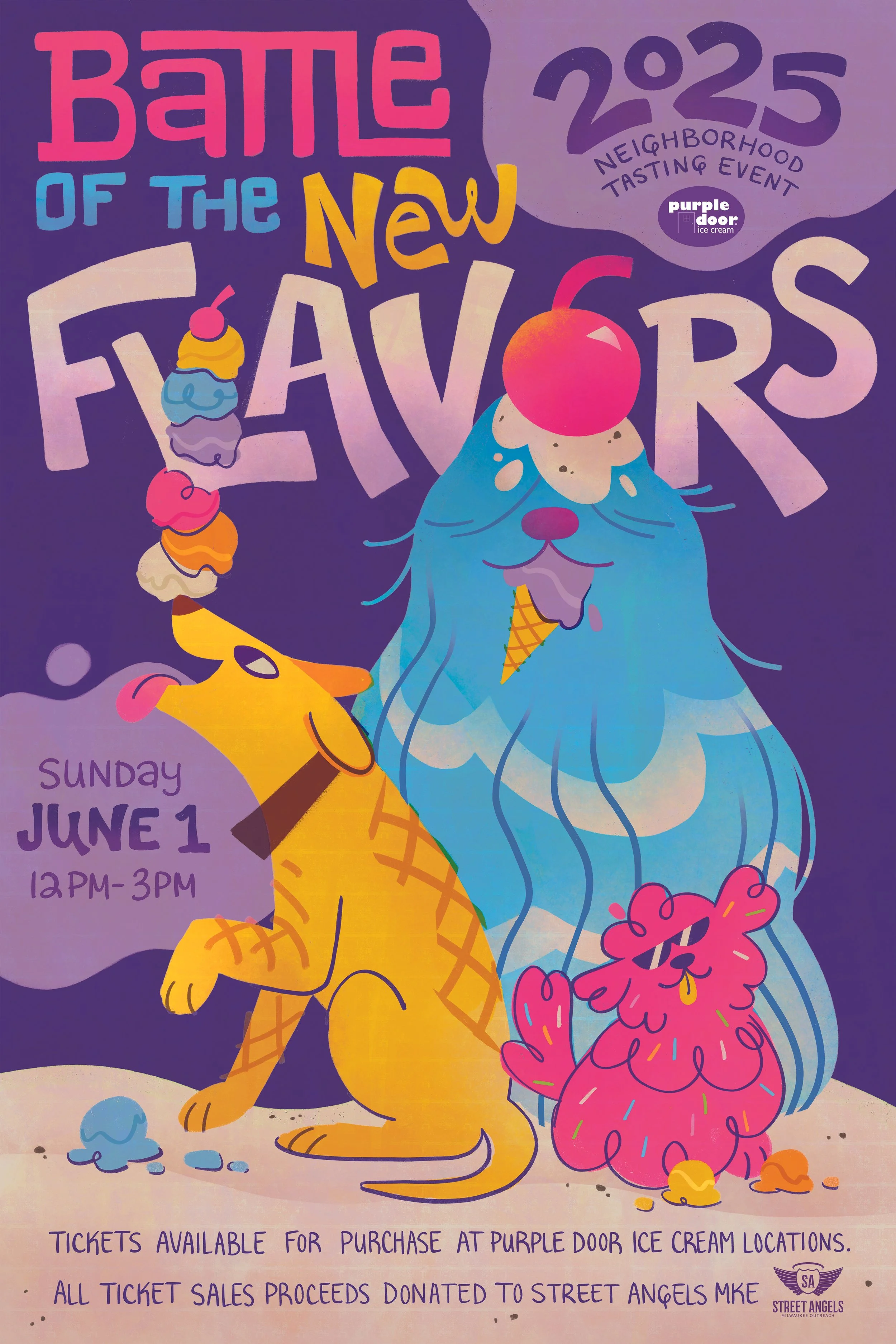 Purple Door Ice Cream Poster