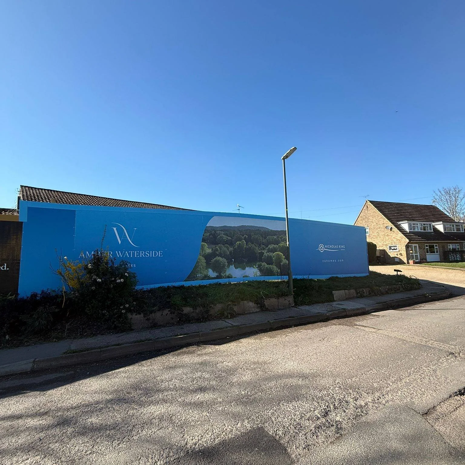 ✨ Another house builder project successfully completed.

Sign Digital recently delivered the **Phase 2 hoarding graphics installation for Nicholas King Homes at Amber Waterside**.

From initial survey through to print and installation, we transformed