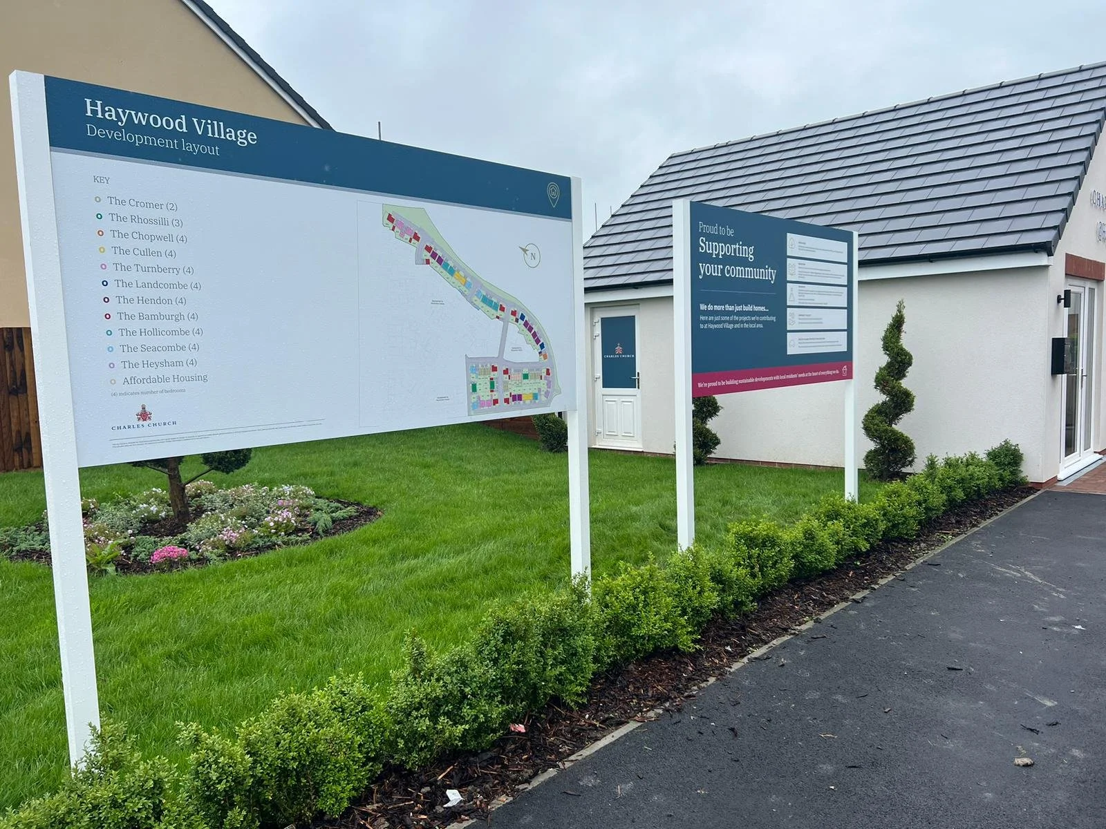 leader board signs for house builders