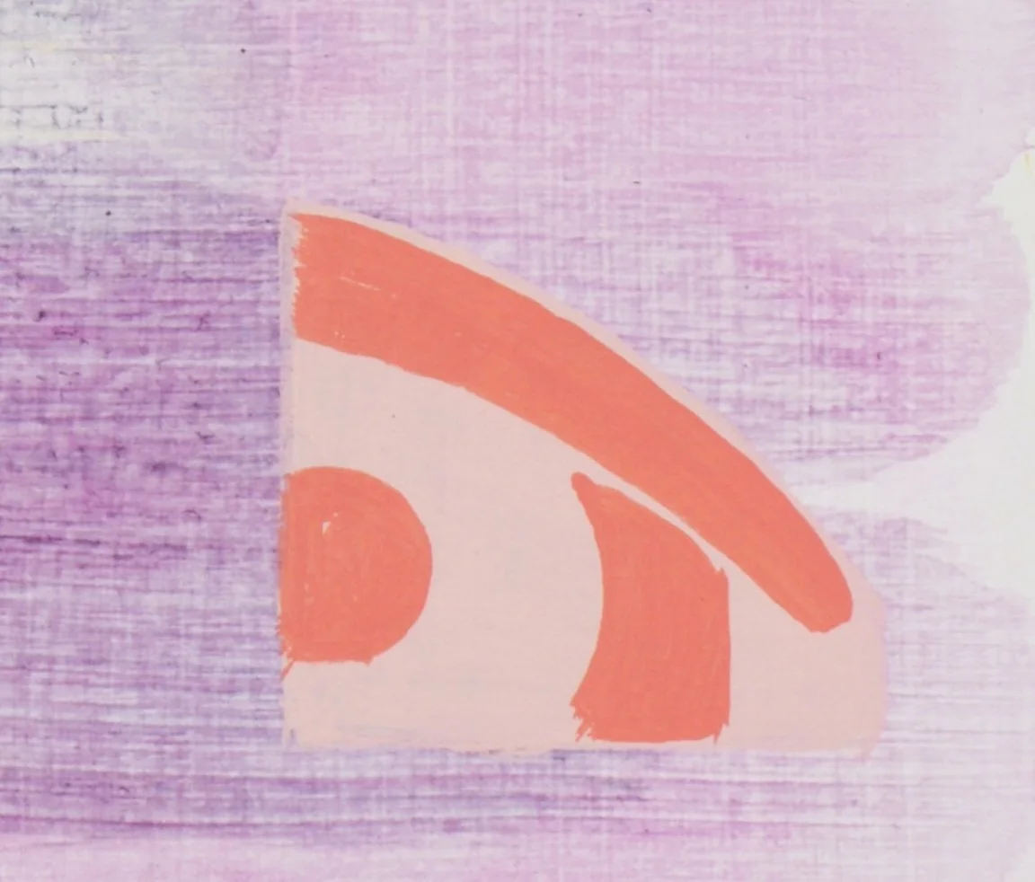 Jacob Feige-Eins! Eins! Eyes (Violet) 12 x 9 inches / 30.5 x 22.9 cm, acrylic and metallic pigment on wood panel, 2024