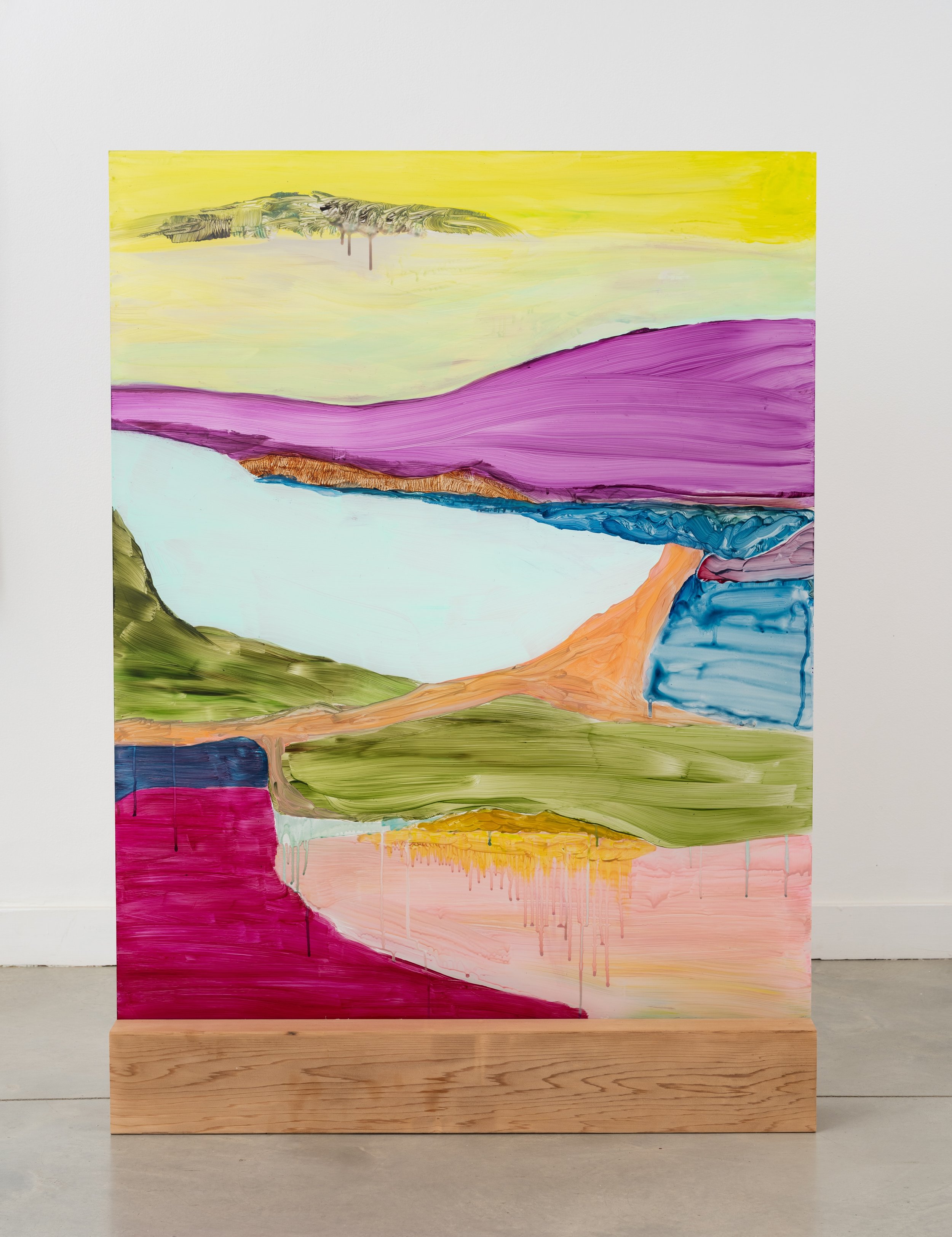 BETWEEN THE STORM AND HORIZON (THE CONTOURS ARE UNRULY) | 50 x 36 x 5.5 inches / 128 x 91 x 14 cm, acrylic on plexiglas, 2026