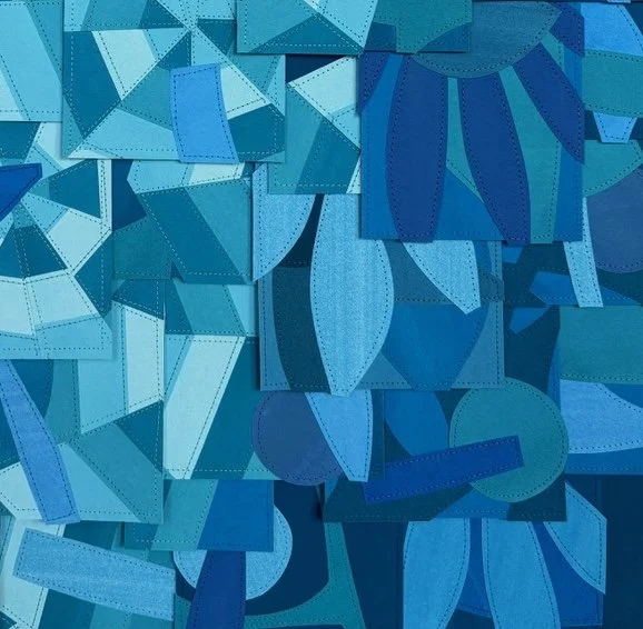 Raymond Saa, Untitled (PS202515) | 27 x 21 inches / 69.5 x 53 cm, gouache collage on sewn paper, 2025