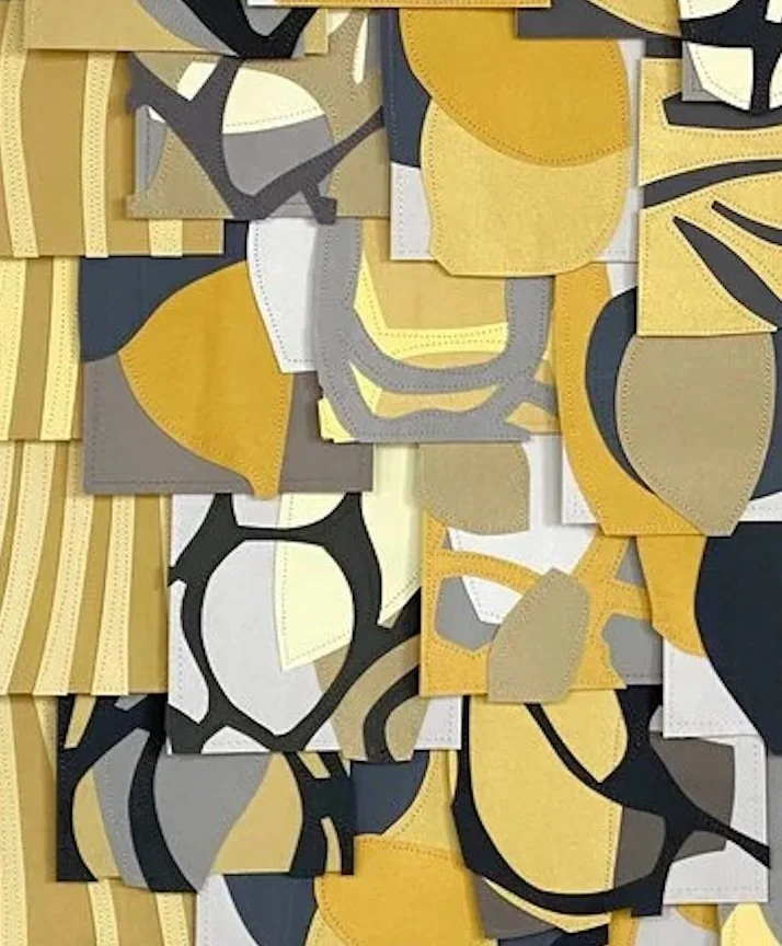 raymond saa UNTITLED (PS202115) | 36 × 30 in / 91.4 × 76.2 cm, gouache collage on sewn paper, 2021