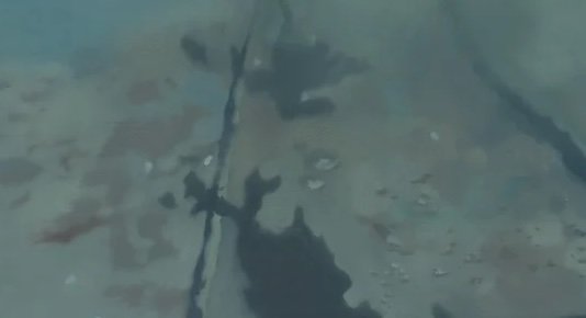 FOUR SPRING AZURES (SKY, UNDERSEA CABLES) | 18 x 14 inches / 45.7 x 35.6 cm, oil and wax on linen over panel, 2024