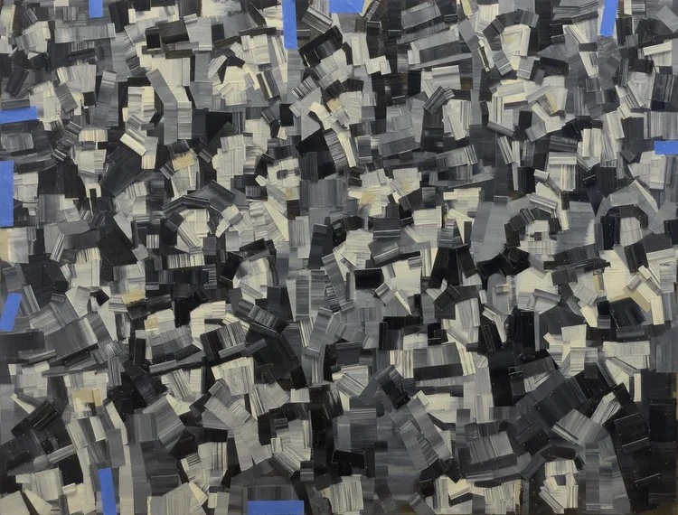 GOOAL! | 36 x 48 inches / 91.4 x 121.9 cm, masking tape, acrylic paint on board, 2020