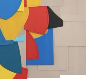 Raymond Saa UNTITLED (PS201913) | 31 × 27 in / 78.7 × 68.6 cm, gouache collage on sewn paper, 2019