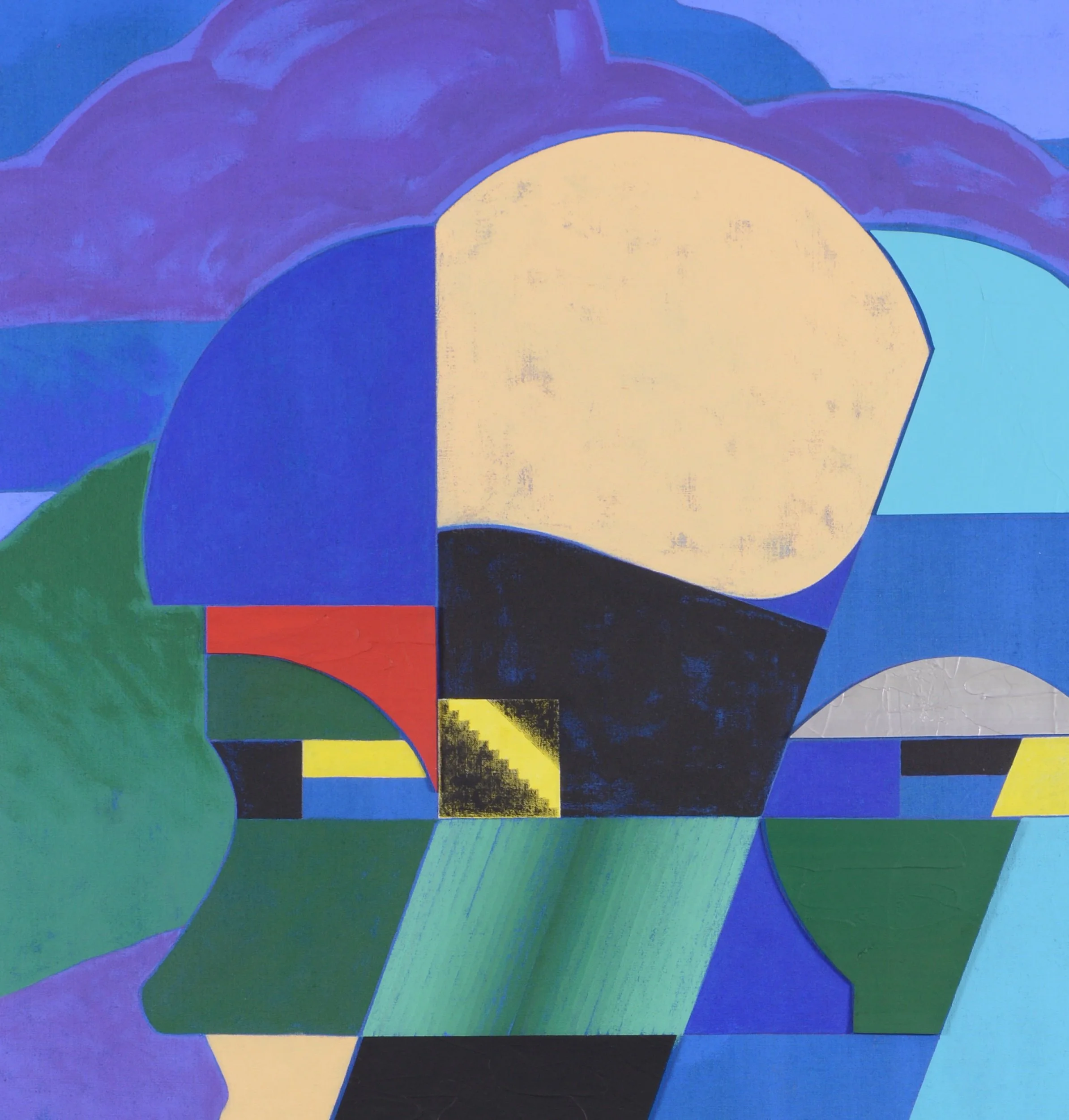 Jacob Feige- Cerulean Monument (Green), 2025, Acrylic on linen canvas, 54x40 inches. .jpg