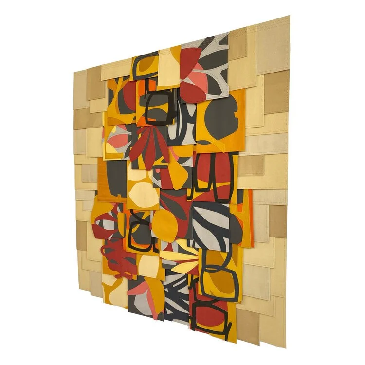 raymond saa untitled (PS202111) | 32.5 x 28.5 in / 82.5 x 72.5 cm, gouache collage on sewn paper, 2021