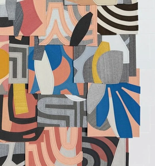 Raymond Saa, PS202517, 35 x 29 inches, gouache on collage on sewn paper, 2025 .jpg