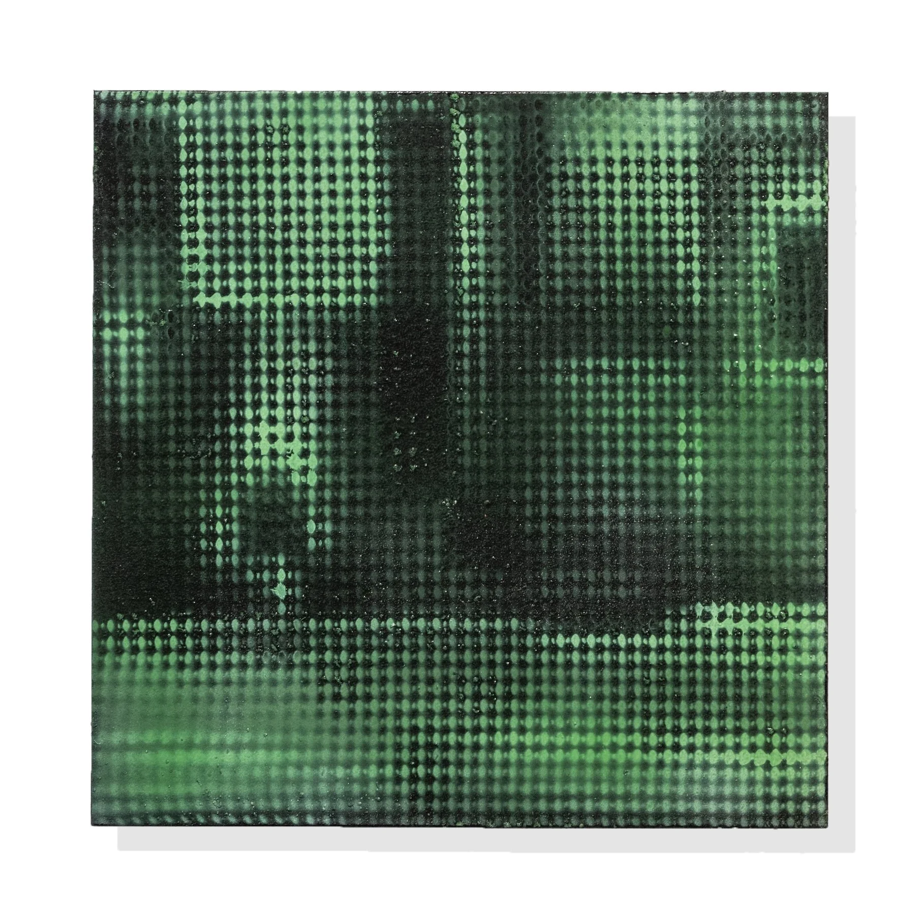 CALVERT ST. (GREEN) | 8 x 8 inches / 20 x 20 cm, acrylic on wood panel, 2025 