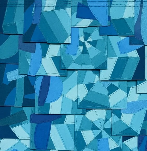 Raymond Saa, Untitled (PS202515) | 27 x 21 inches / 69.5 x 53 cm, gouache collage on sewn paper, 2025